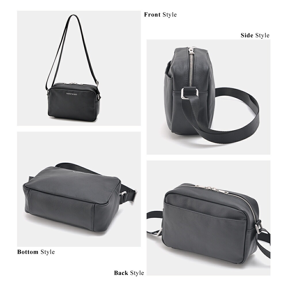 TransitGate G2 本革 スクエア ショルダーバッグ