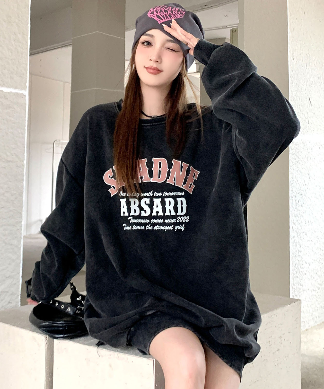 DEVICE select アメリカンヴィンテージ ピグメント 肉厚 スウェット トレーナー メンズ レディース 秋服 冬服