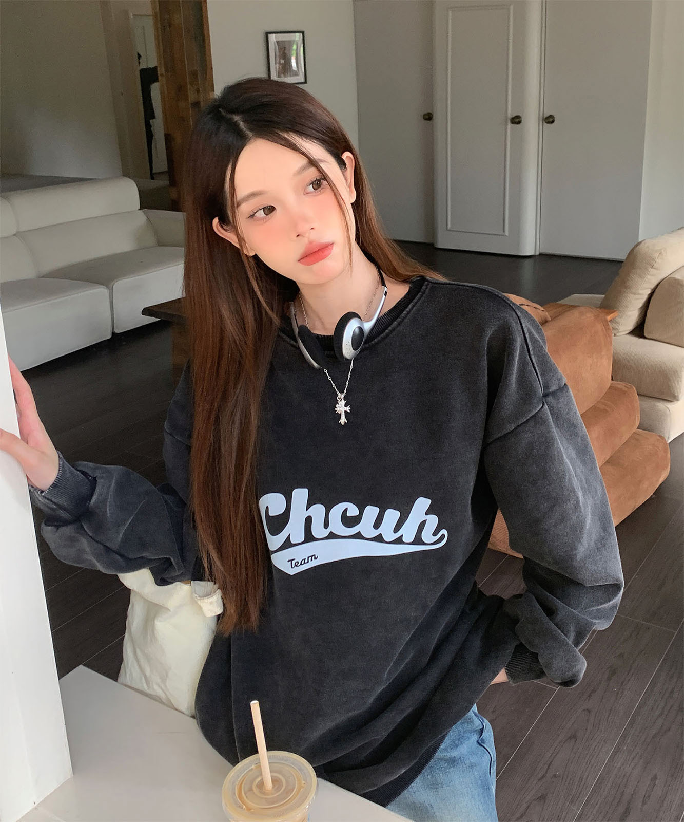 DEVICE select アメリカンヴィンテージ ピグメント 肉厚 スウェット トレーナー メンズ レディース 秋服 冬服