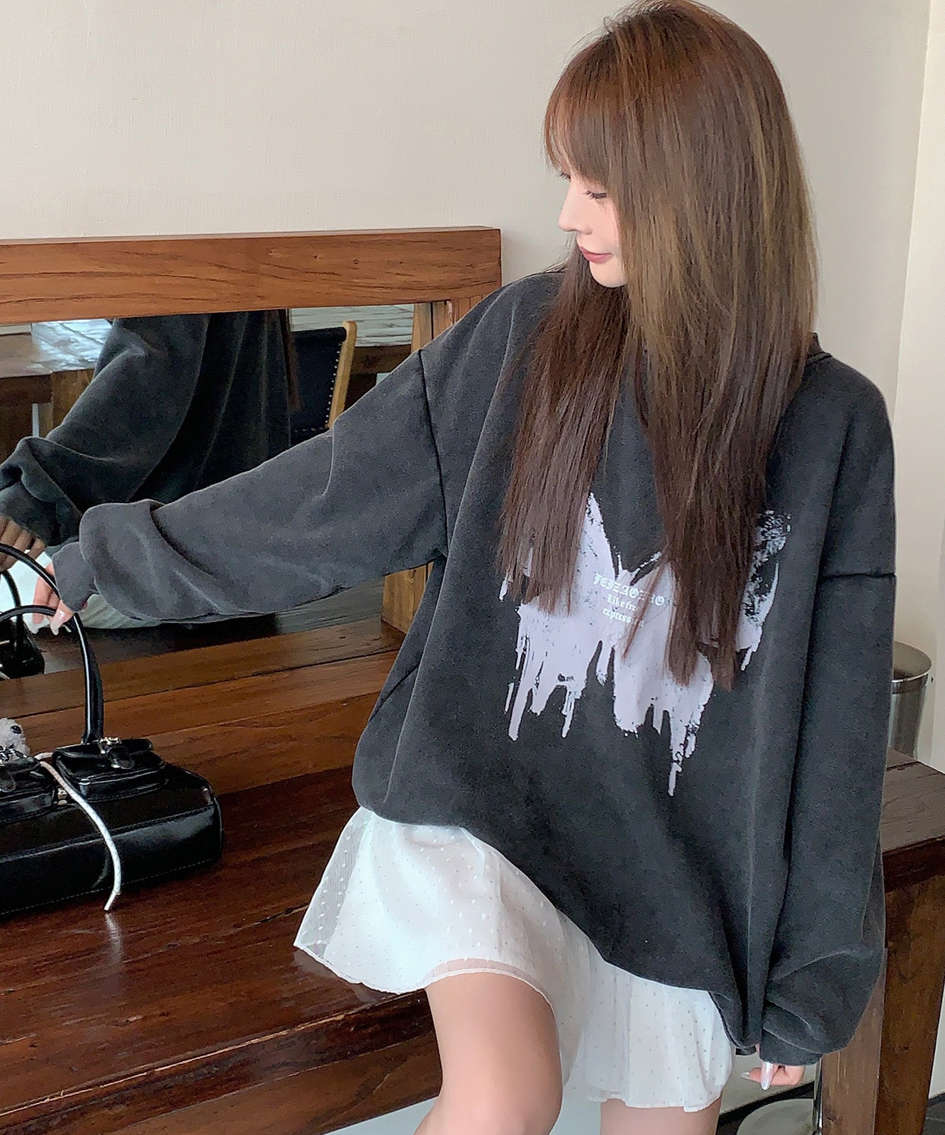 DEVICE select アメリカンヴィンテージ ピグメント 肉厚 スウェット トレーナー メンズ レディース 秋服 冬服