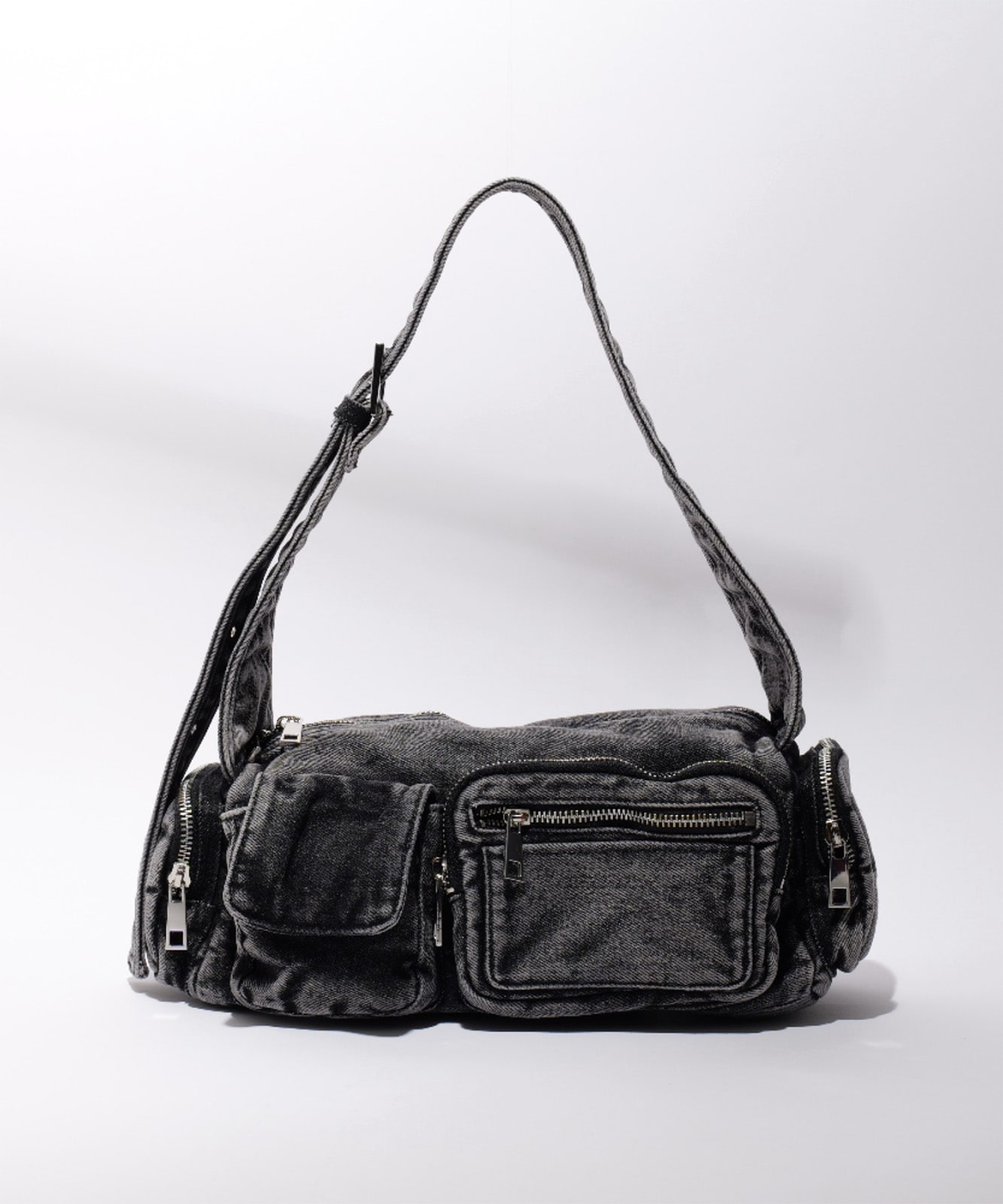 【 DEVICE 】 ヴィンテージ ウォッシュ デニム ショルダーバッグ メンズ レディース ユニセックス DSD25072