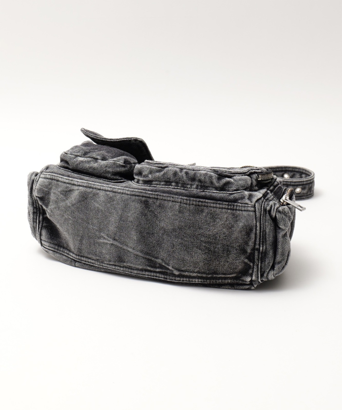 【 DEVICE 】 ヴィンテージ ウォッシュ デニム ショルダーバッグ メンズ レディース ユニセックス DSD25072