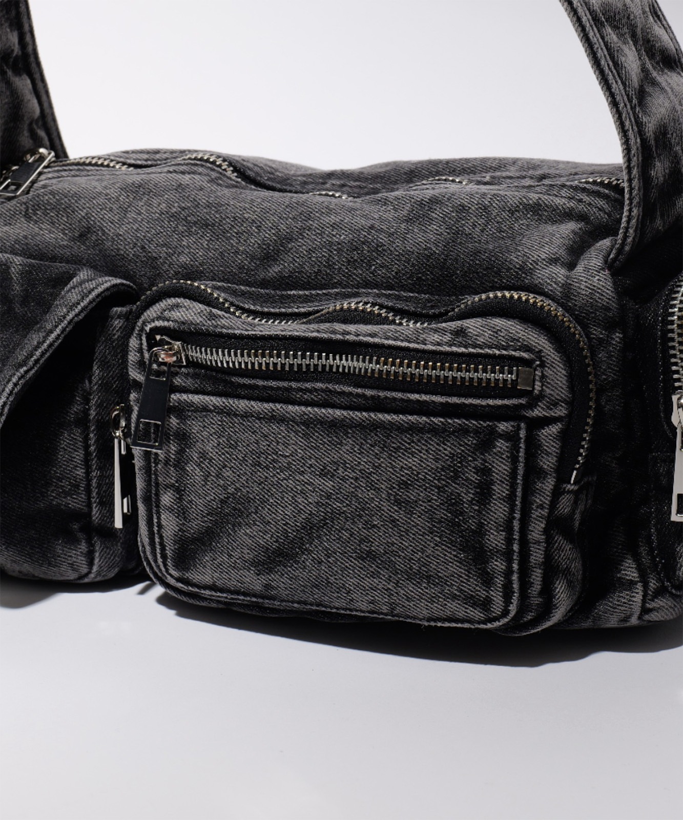 【 DEVICE 】 ヴィンテージ ウォッシュ デニム ショルダーバッグ メンズ レディース ユニセックス DSD25072