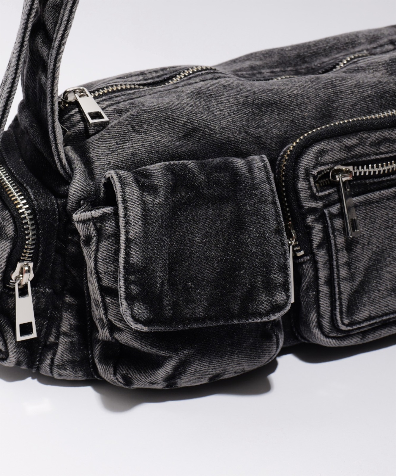 【 DEVICE 】 ヴィンテージ ウォッシュ デニム ショルダーバッグ メンズ レディース ユニセックス DSD25072