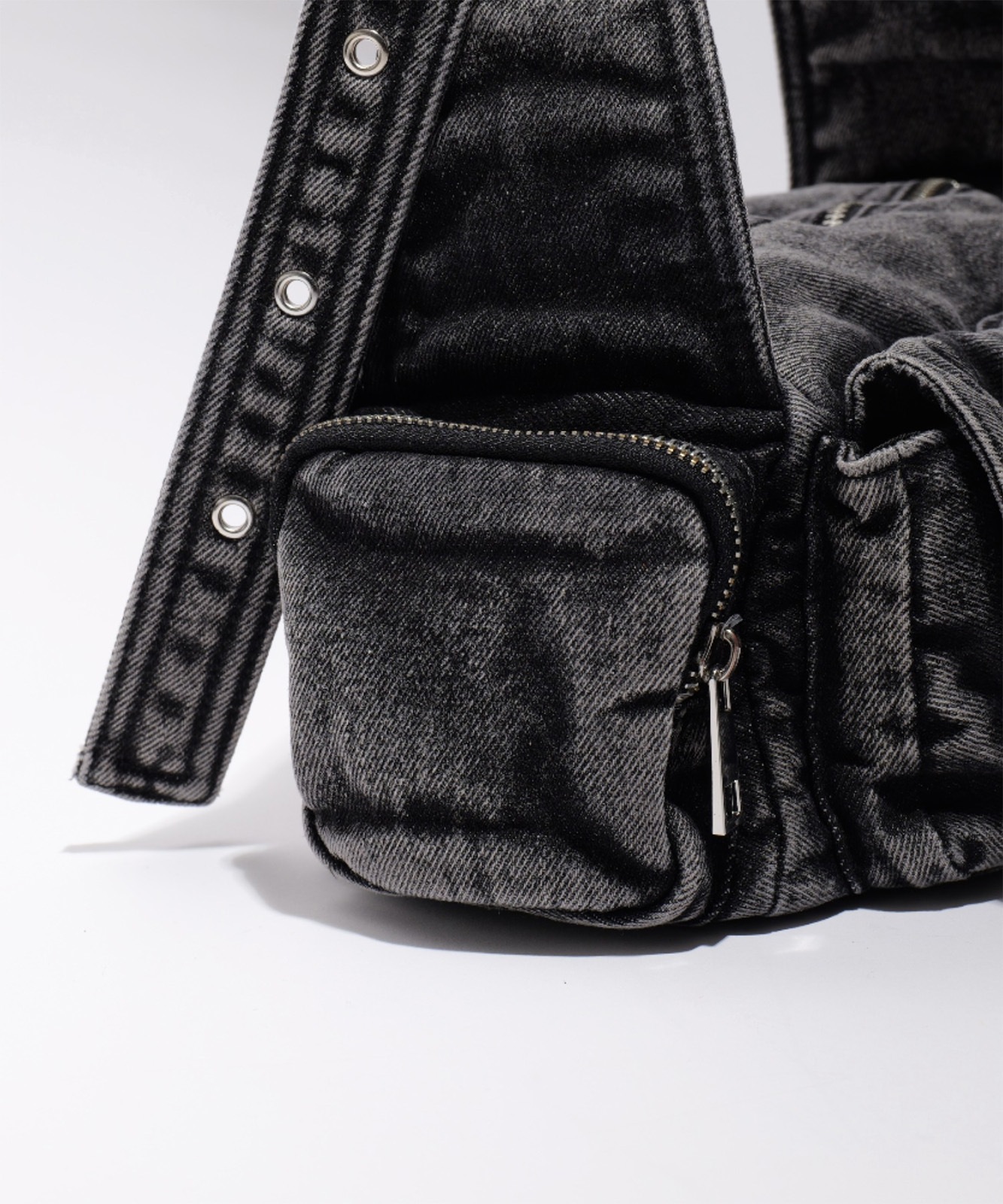 【 DEVICE 】 ヴィンテージ ウォッシュ デニム ショルダーバッグ メンズ レディース ユニセックス DSD25072