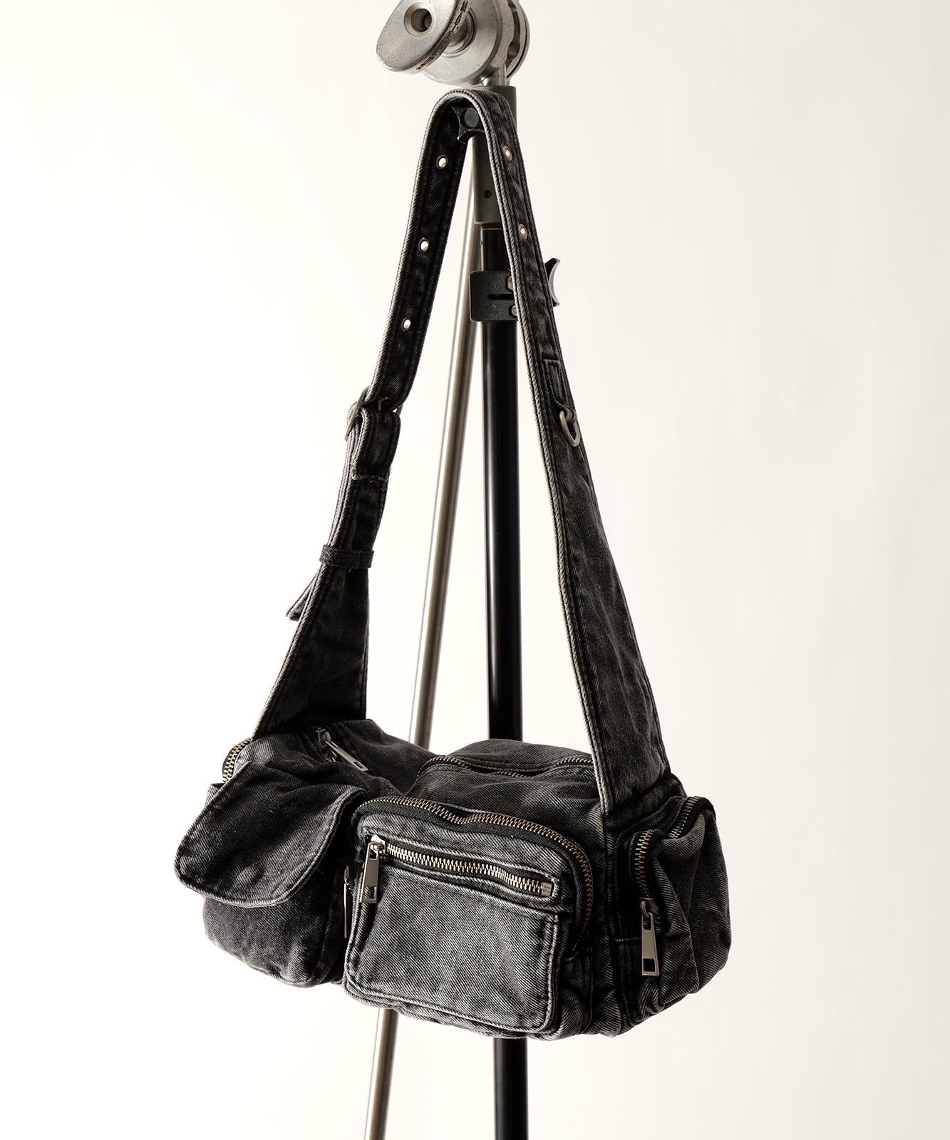 DEVICE 】 ヴィンテージ ウォッシュ デニム ショルダーバッグ