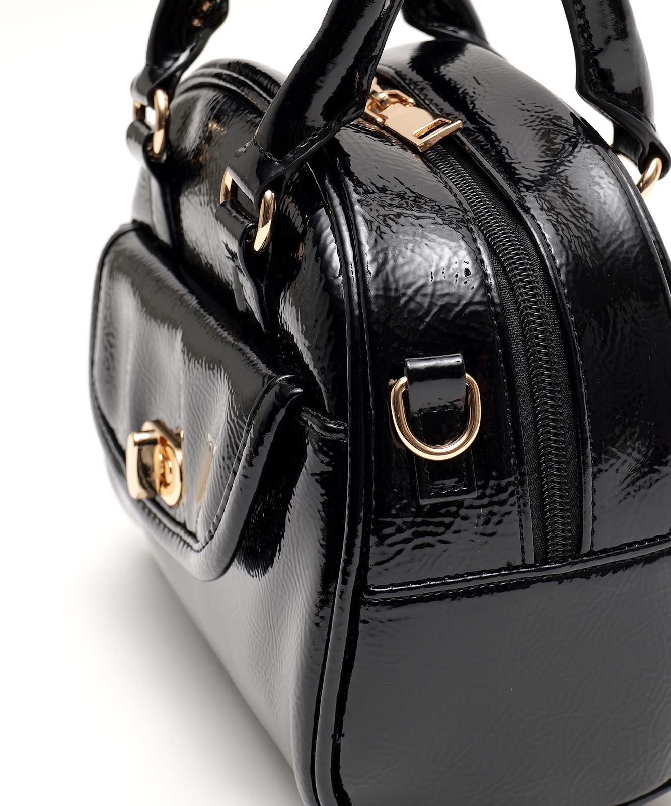 【 DEVICE GAL 】 エナメル ハンドバッグ ミニボストン 2way レディース おしゃれ ブランド 学生 通勤 きれいめ 大人 女性 高見え 上品 DSE25036