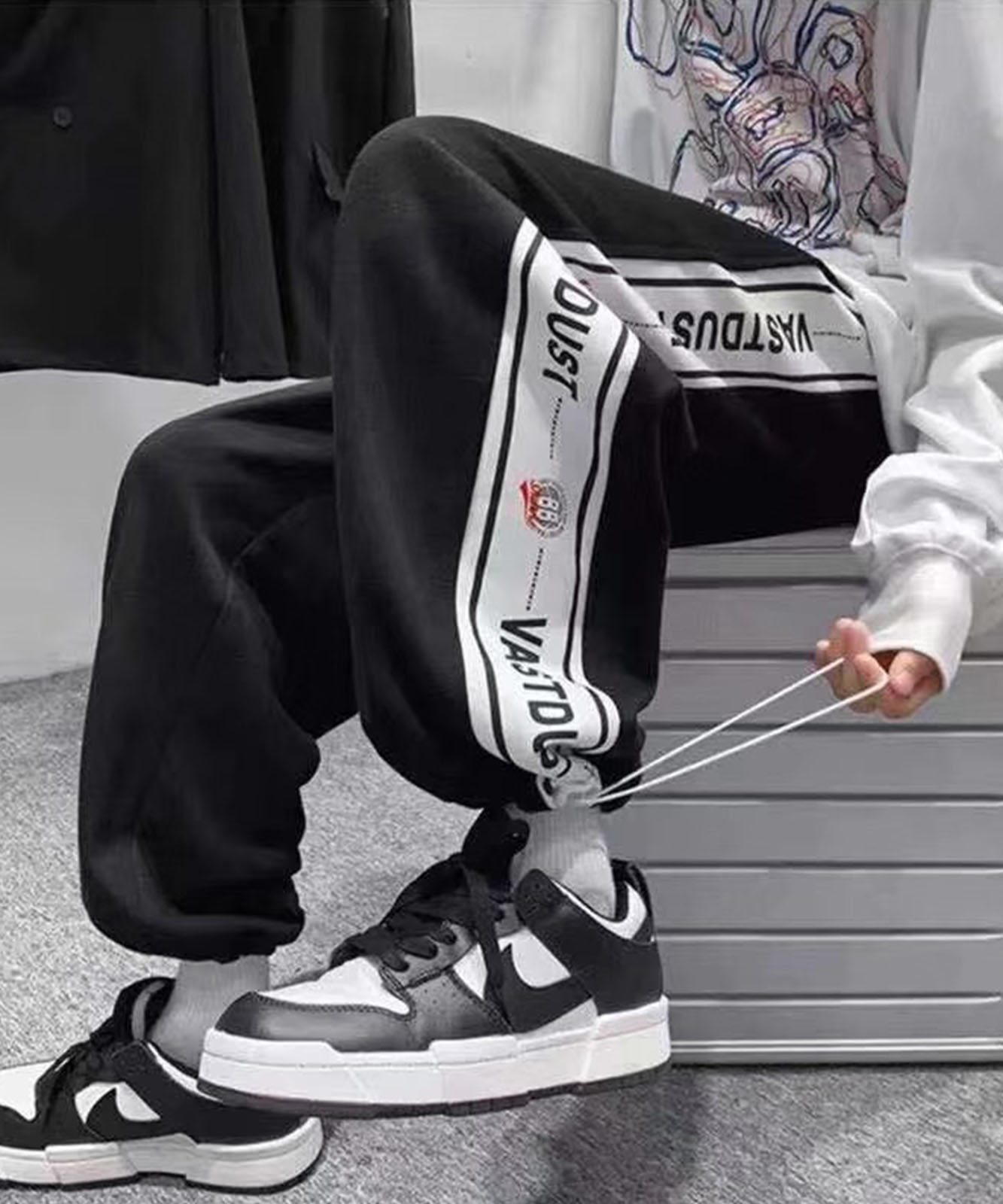 DEVICE select イラストロゴライン スウェットパンツ メンズ レディース ユニセックス