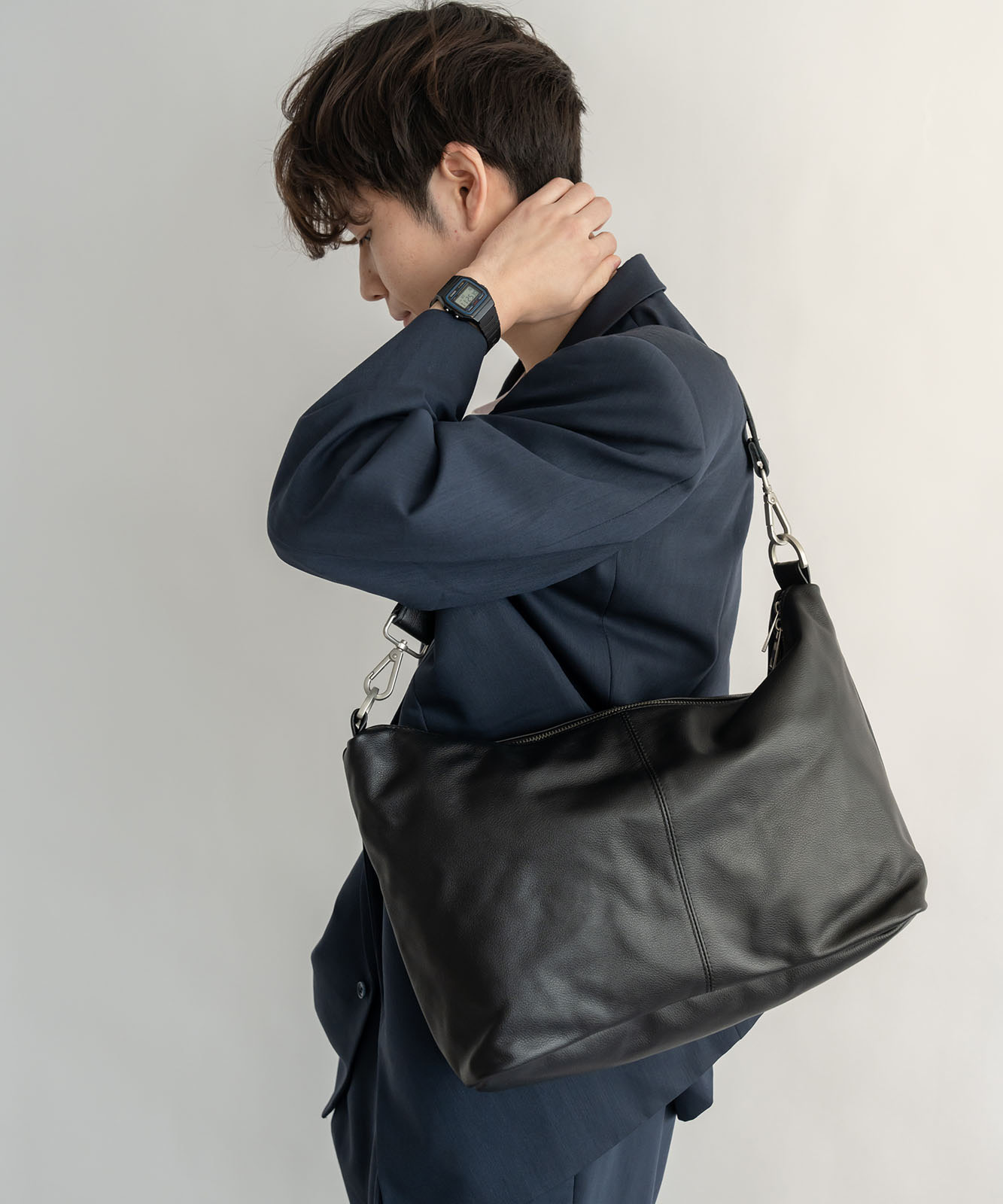 【 DEVICE 】 TransitGate G2 本革エディターズバッグ ショルダーバッグ 大容量 横長 牛革 レザー 2WAY 通勤 通学 高見え メンズ レディース ユニセックス TGS7013