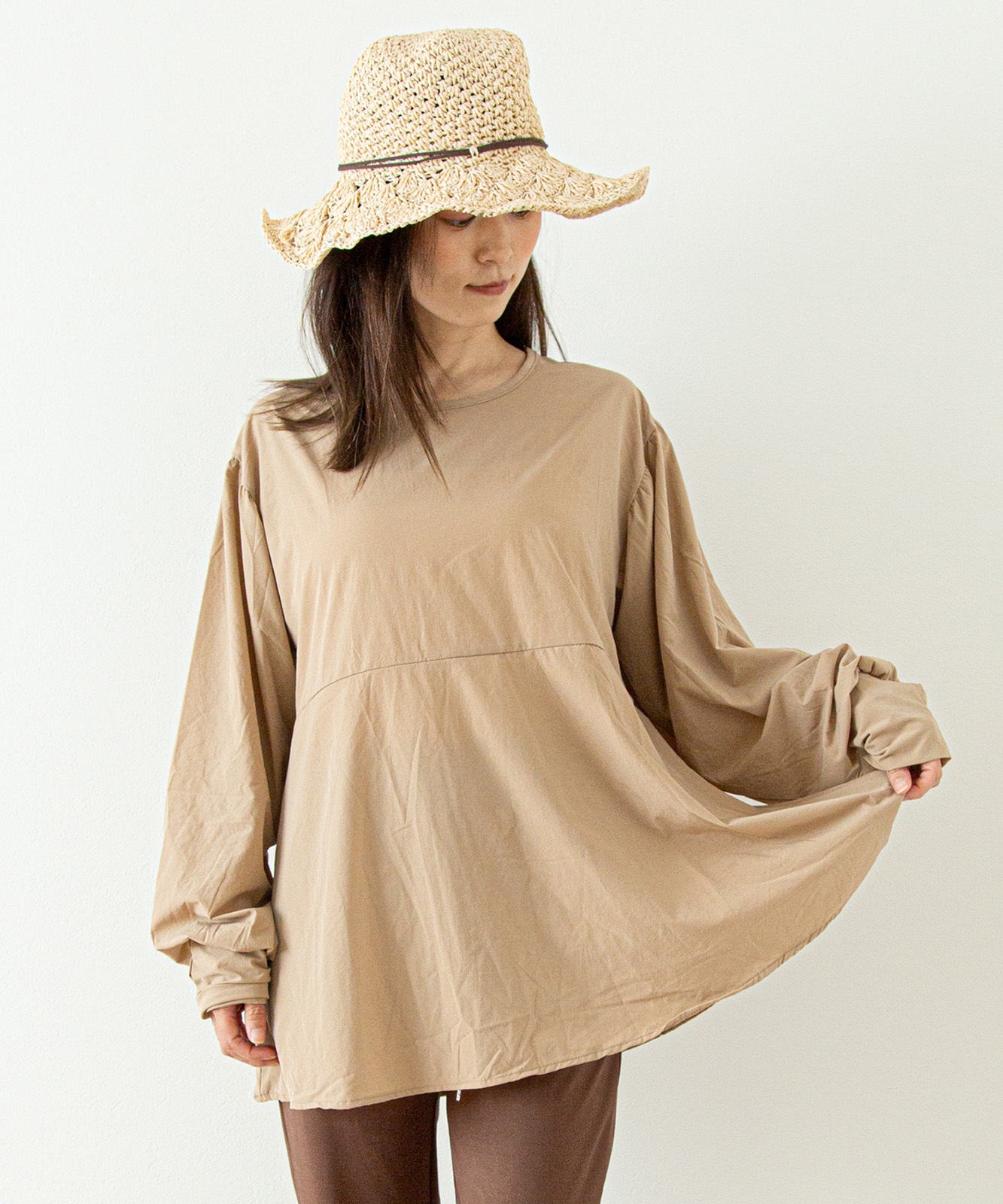 DEVICE+ ラッシュガード 長袖 水陸両用 日焼け防止 体型カバー トップス レディース