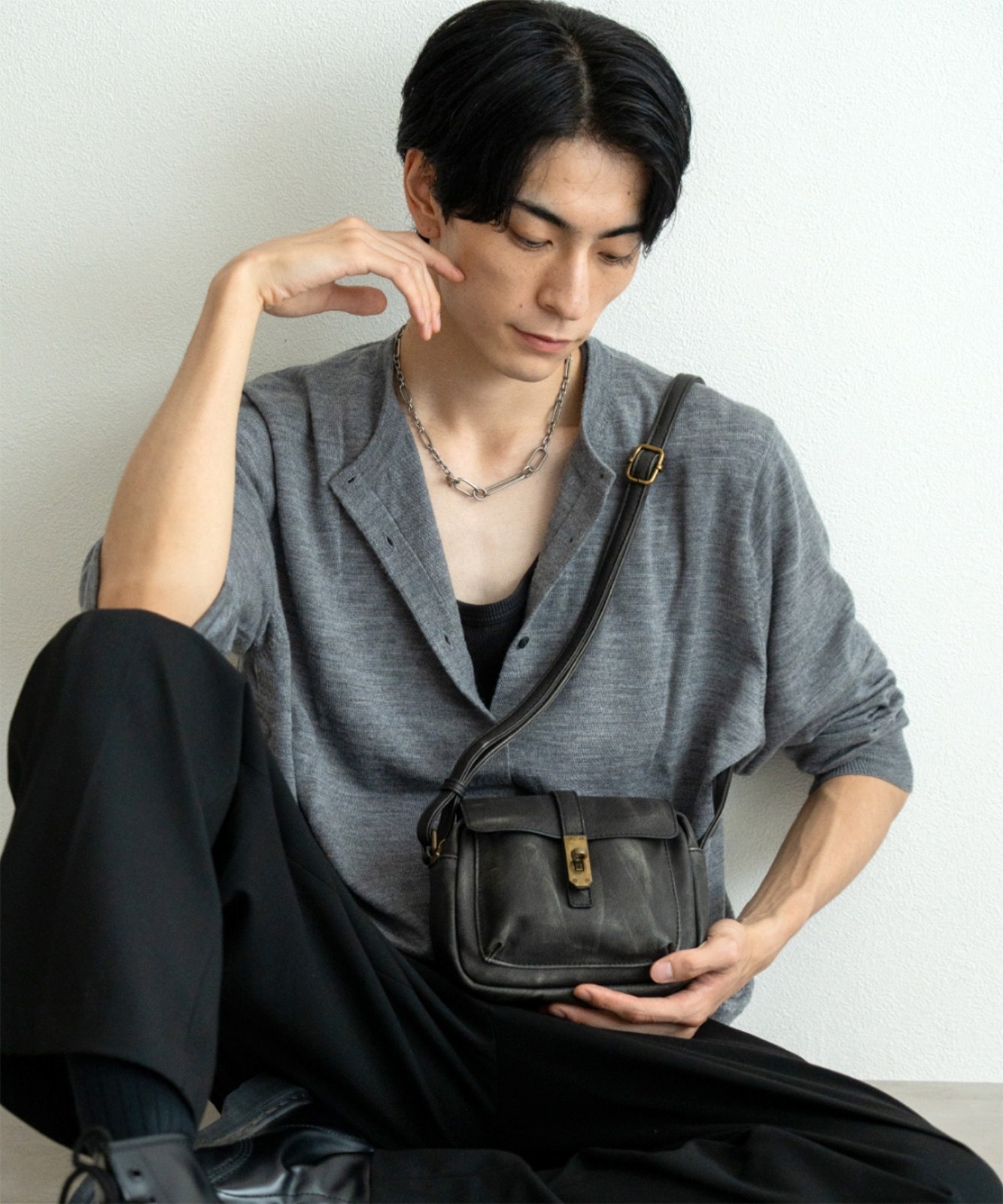 【 DEVICE 】 ヴィンテージデザイン ヴァティカルベルト ショルダーバッグ メンズ レディース ユニセックス おしゃれ ブランド 学生 カジュアル ストリート きれいめ 大人 通勤 DSG25040