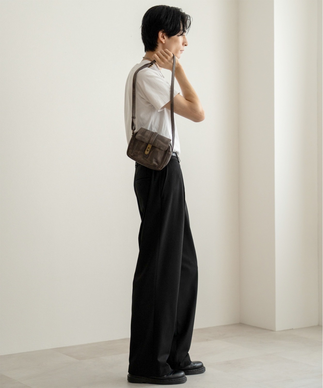 【 DEVICE 】 ヴィンテージデザイン ヴァティカルベルト ショルダーバッグ メンズ レディース ユニセックス おしゃれ ブランド 学生 カジュアル ストリート きれいめ 大人 通勤 DSG25040