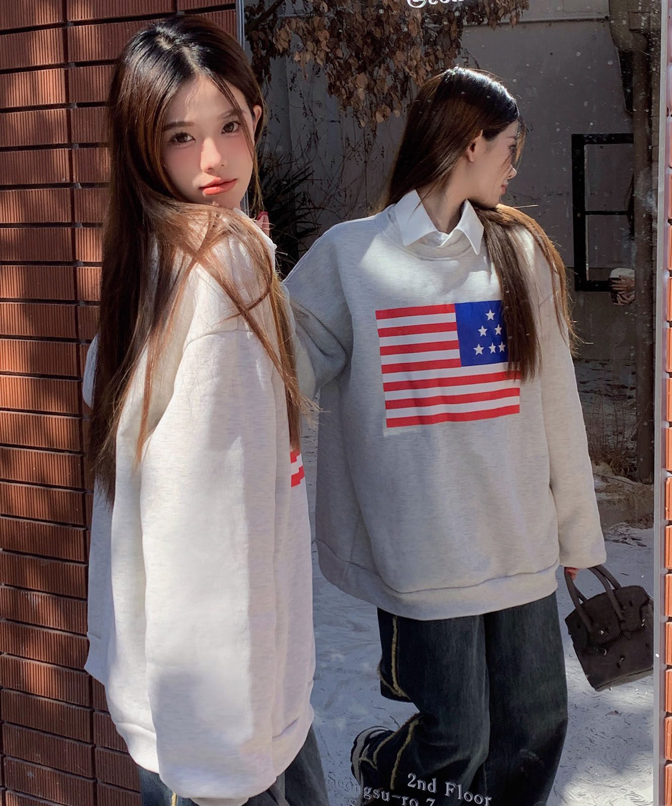 DEVICE select オーバーサイズ プルオーバー 星柄 スタープリント スウェット トレーナー ノームコア メンズ レディース