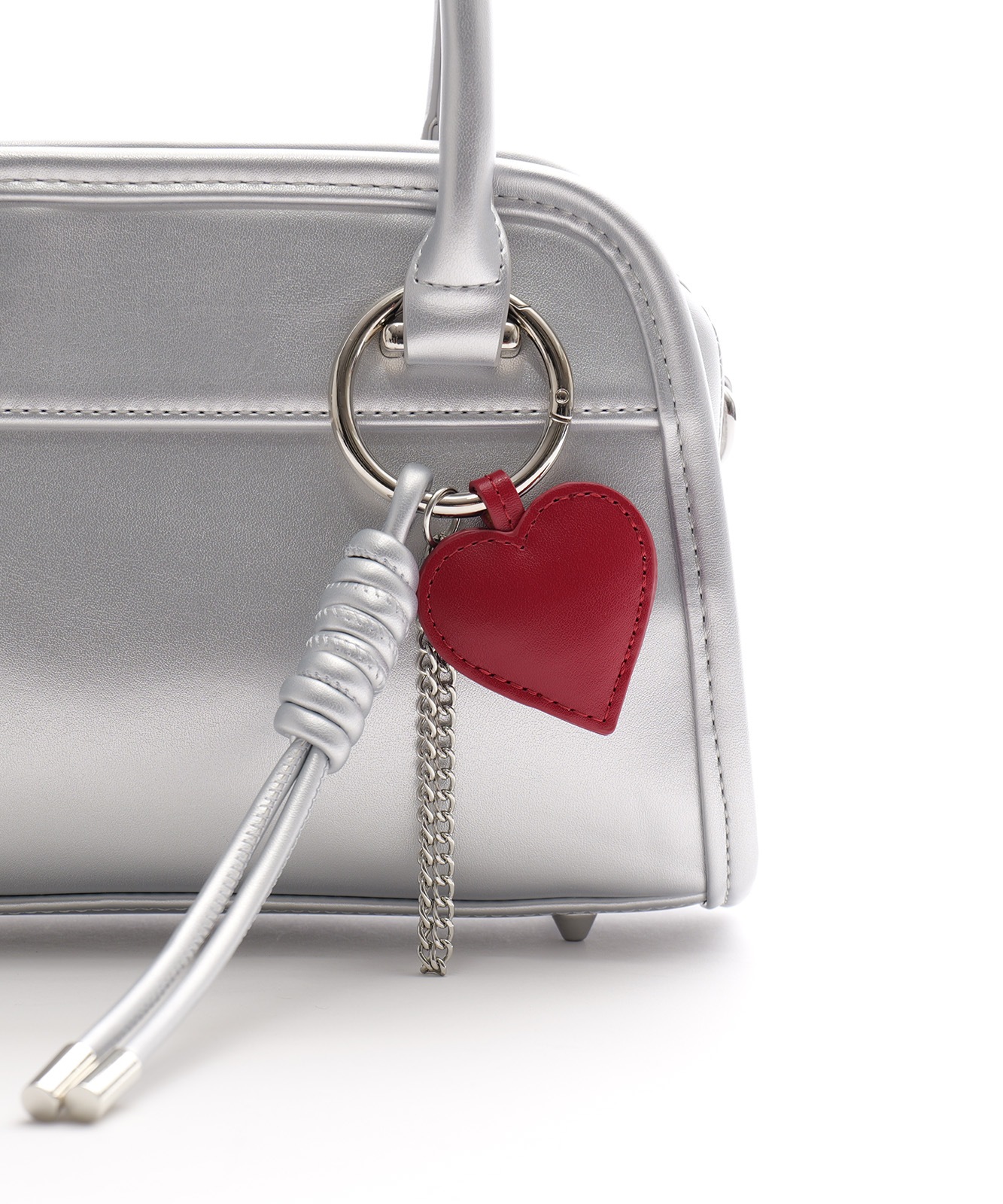 【 DEVICE GAL 】 Heart Tease 3連チャーム付き ヴィンテージライク 2way ラウンドミニボストンバッグ レディース おしゃれ ブランド 学生 カジュアル きれいめ 大人 女性 DTG25036