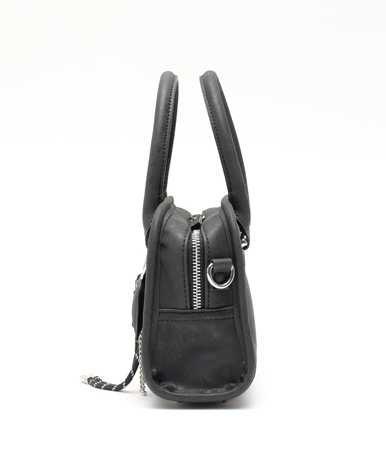 【 DEVICE GAL 】 Heart Tease 3連チャーム付き ヴィンテージライク 2way ラウンドミニボストンバッグ レディース おしゃれ ブランド 学生 カジュアル きれいめ 大人 女性 DTG25036