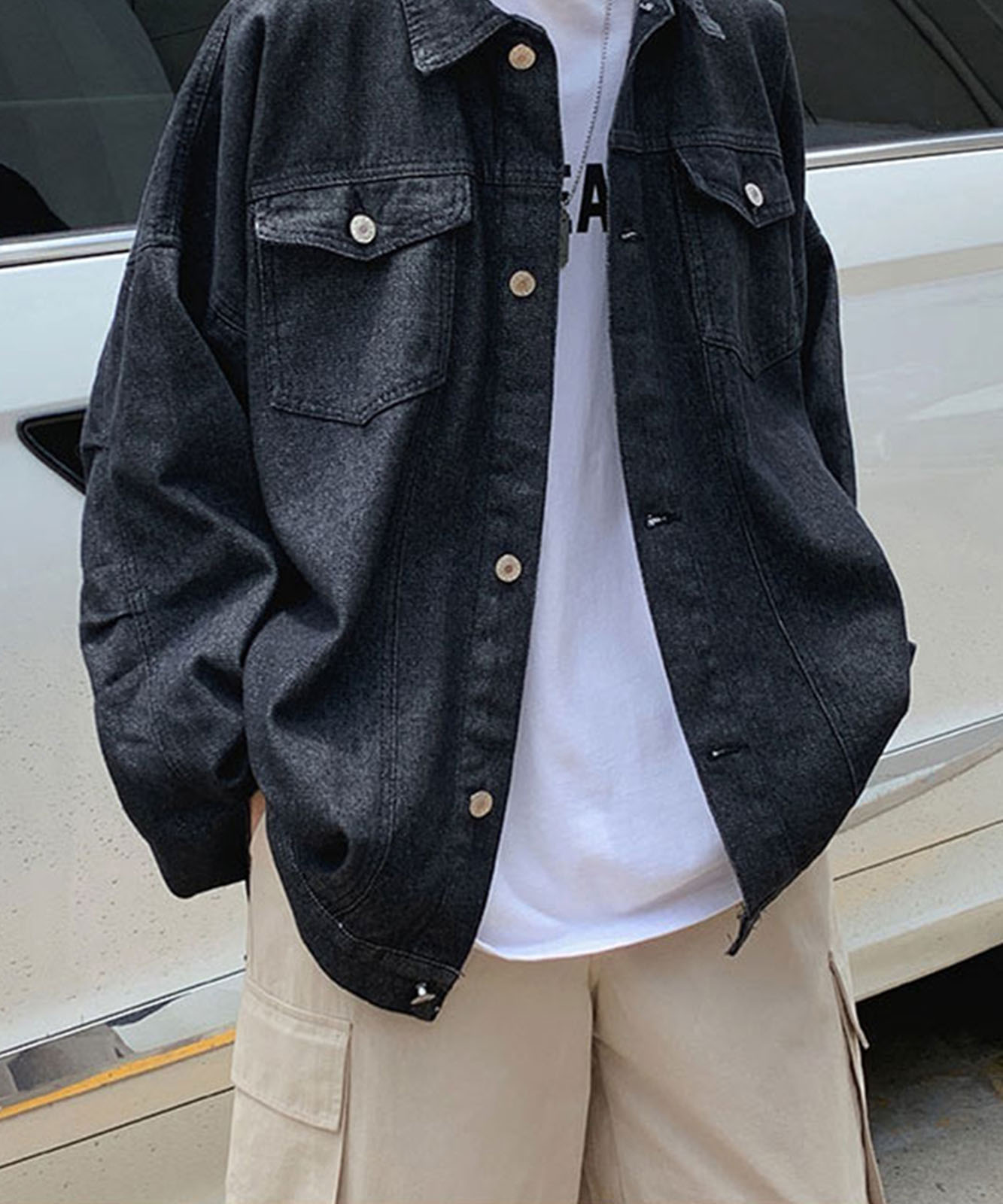 ビッグシルエットデニムジャケット（インディゴ） DEVICE select ビッグシルエット デニムジャケット メンズ