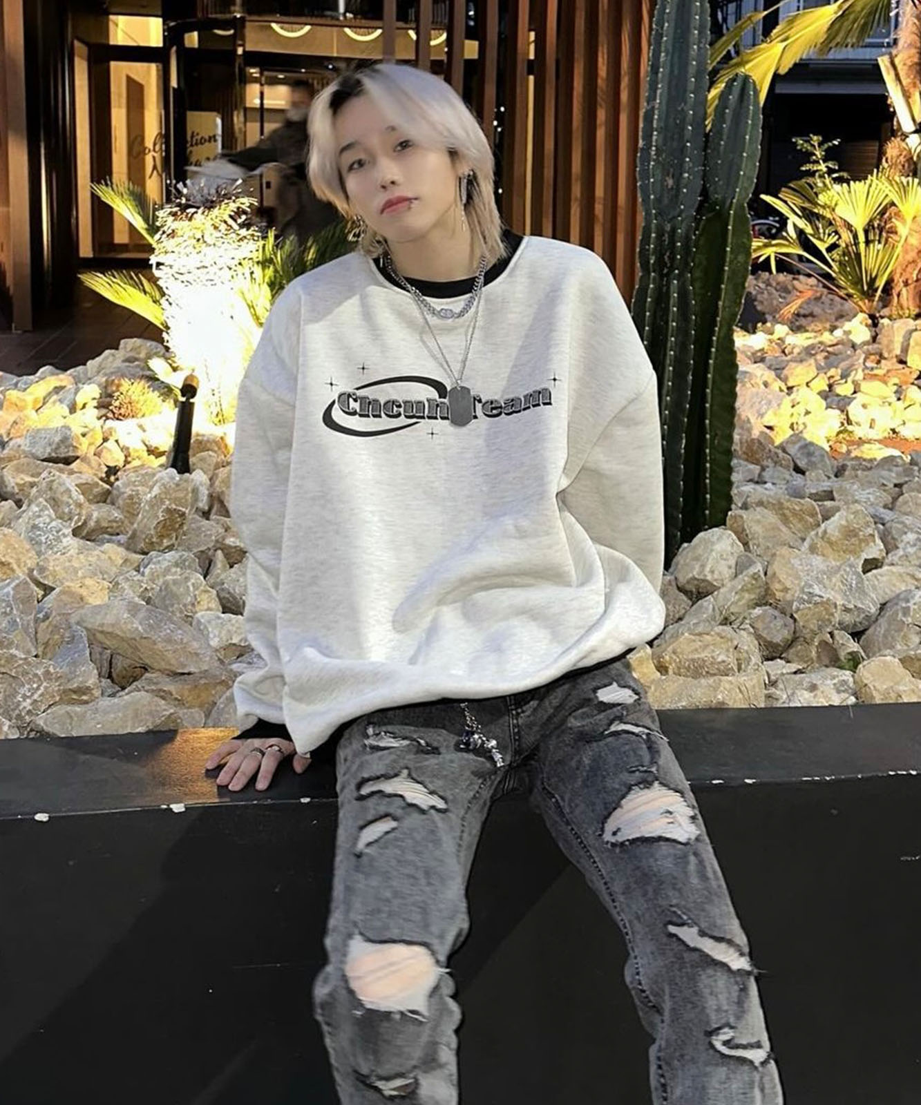 DEVICE select オーバーサイズ アソート モチーフ スウェット トレーナー