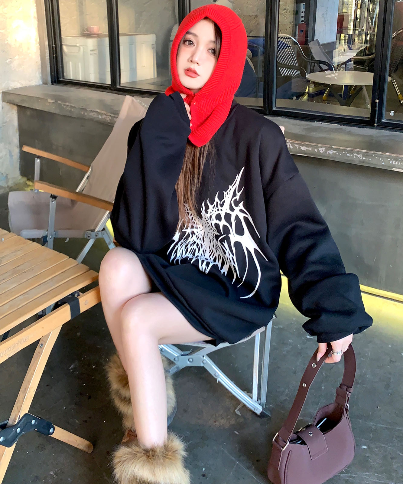 DEVICE select オーバーサイズ アソート モチーフ スウェット トレーナー