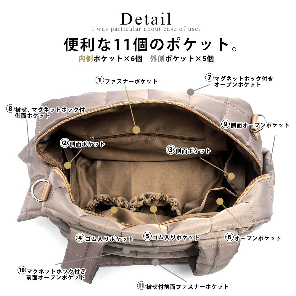 Rename 】 マザーズバッグ 大容量 キルティング 2way トート