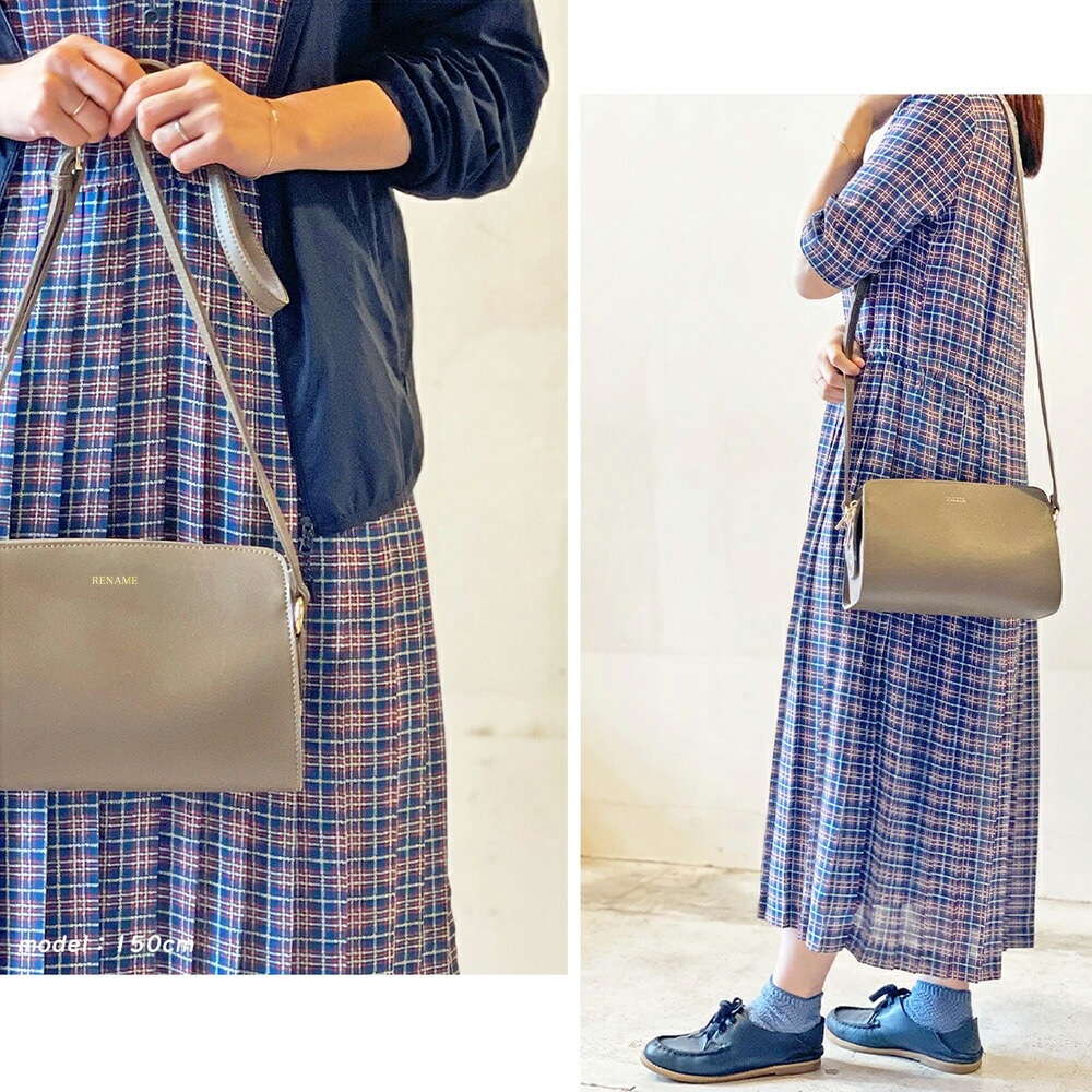 Renama サイドスエード コンビ ショルダー バッグ