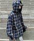 【 DEVICE select 】 フーディー ヴィンテージライク チェックシャツ メンズ レディース ユニセックス 韓国風 Y2K ストリート カジュアル 秋服 TA1298