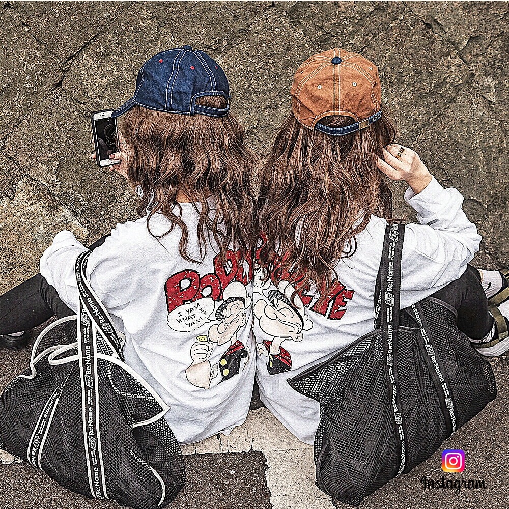 Rename プリントテープメッシュトートバッグ