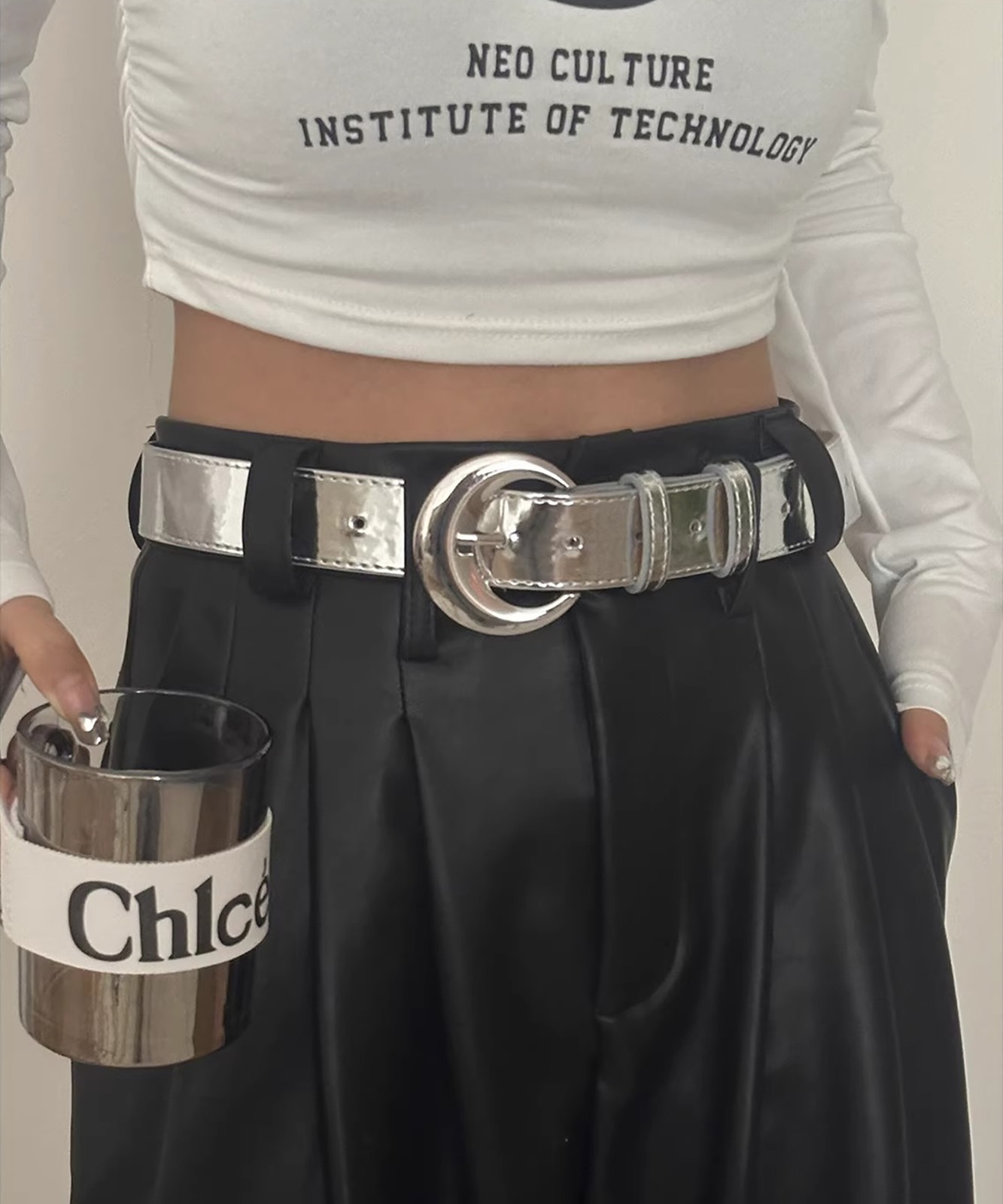 DEVICE select デザイン メタルバックルベルト ブラック シルバー メンズ レディース