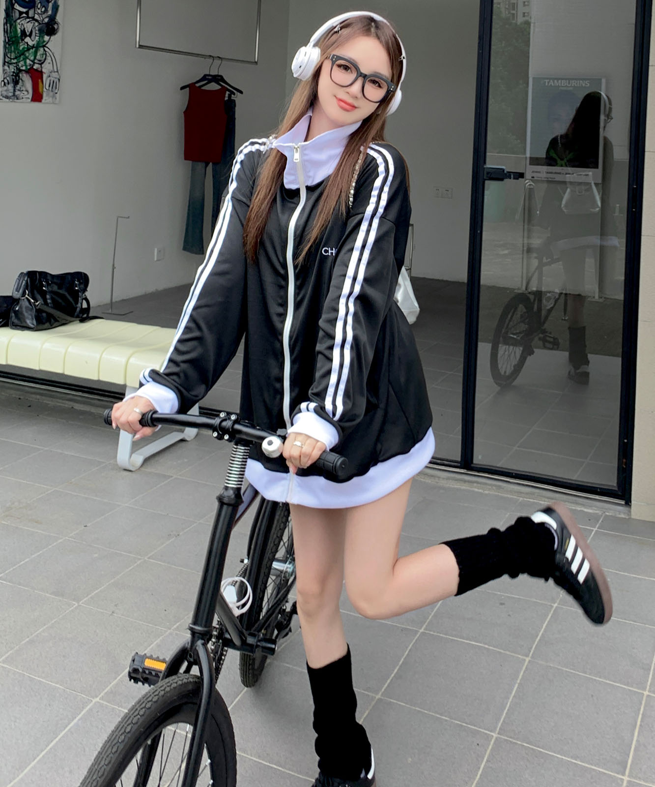 DEVICE select ダブルライン リブ トラックジャケット トラックトップ ジャージ ノームコア メンズ レディース