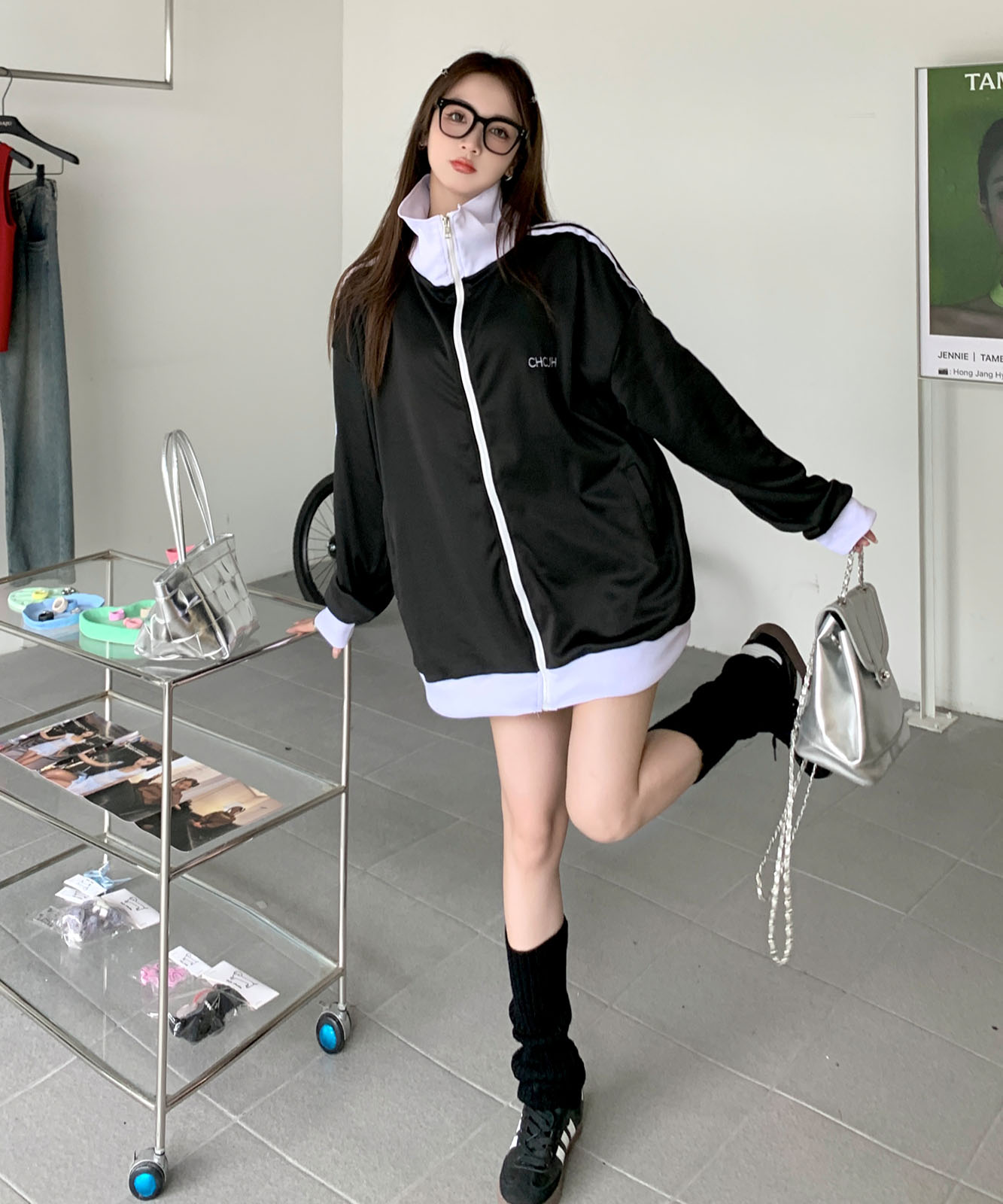 DEVICE select ダブルライン リブ トラックジャケット トラックトップ ジャージ ノームコア メンズ レディース