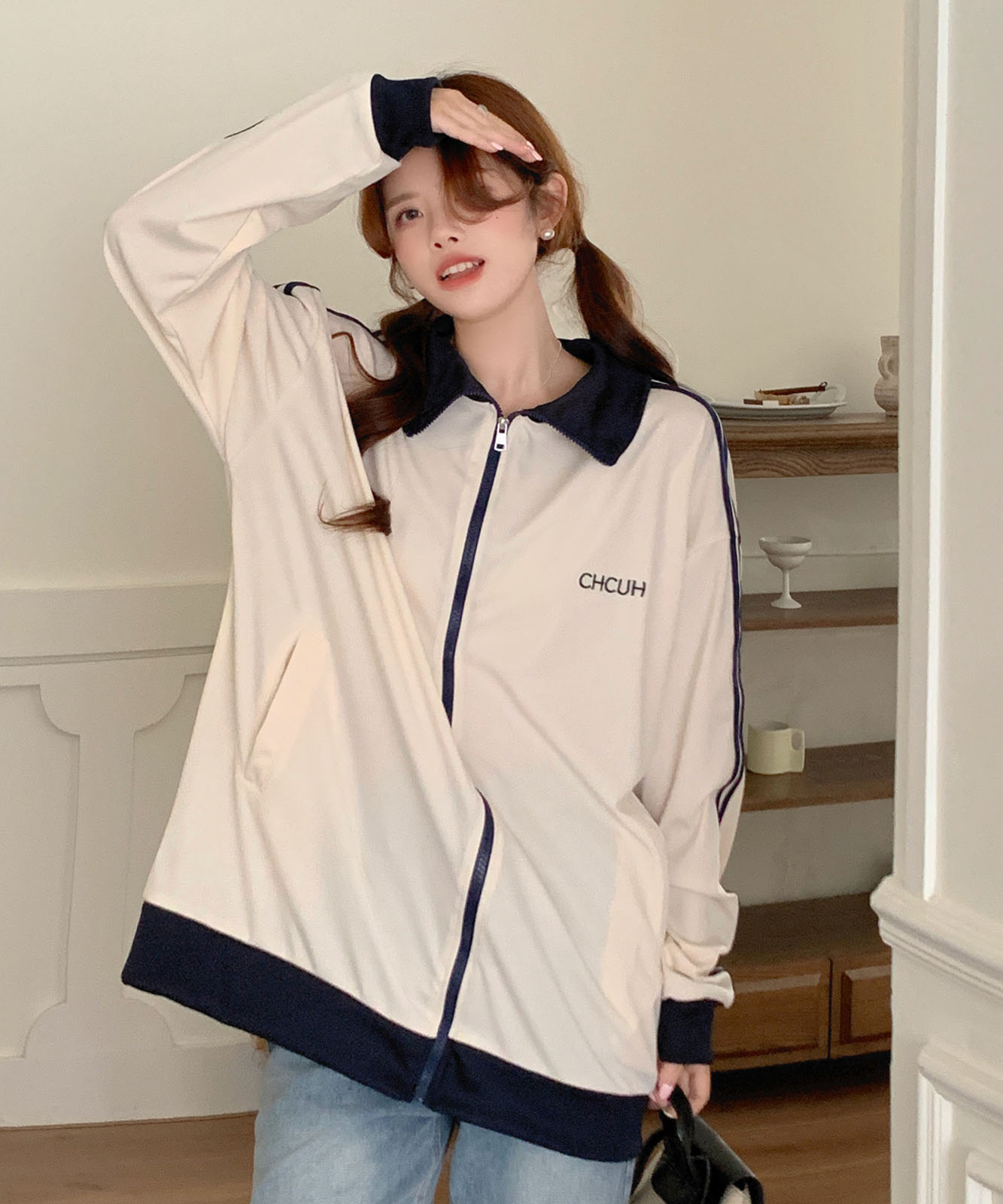 DEVICE select ダブルライン リブ トラックジャケット トラックトップ ジャージ ノームコア メンズ レディース