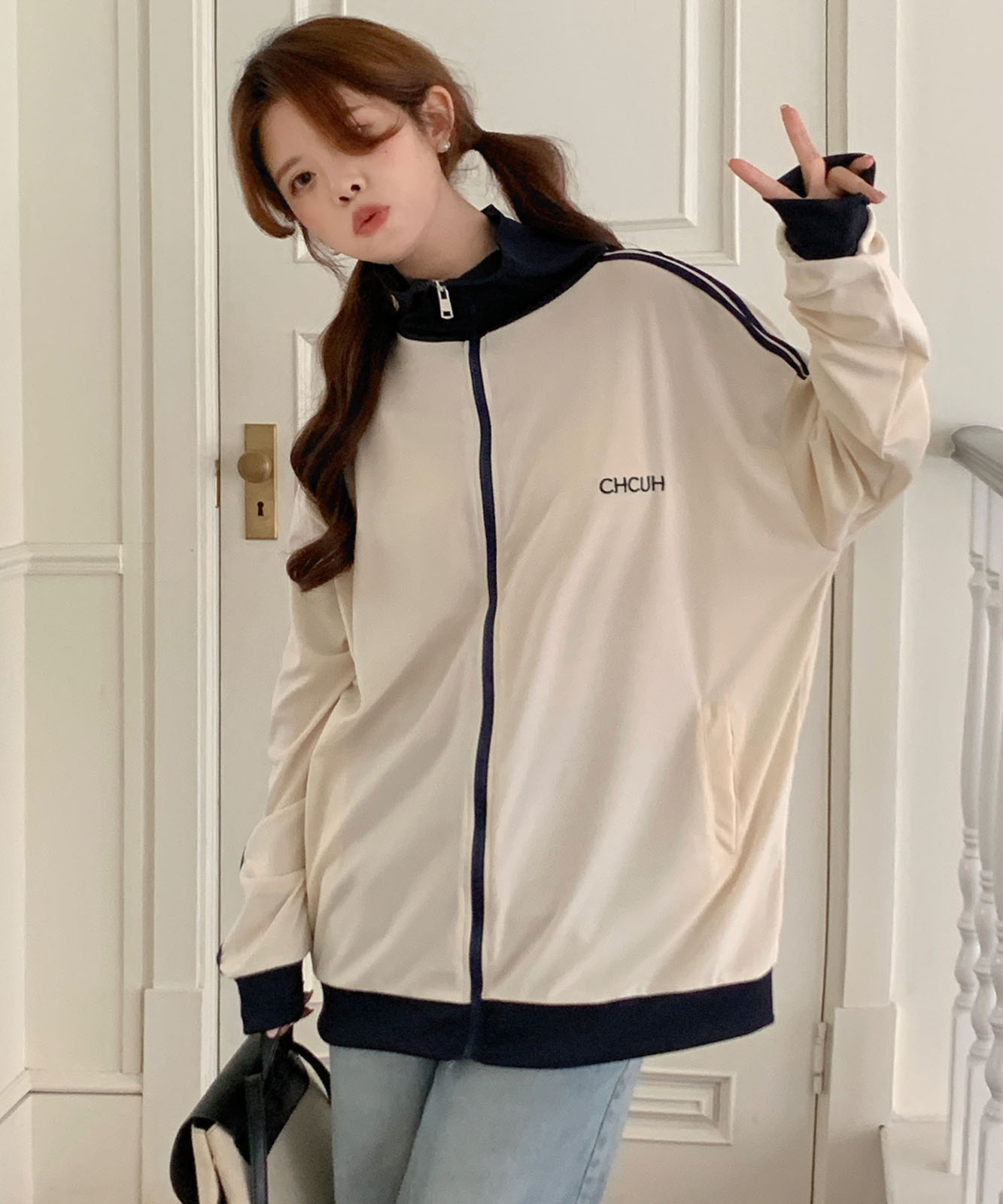 DEVICE select ダブルライン リブ トラックジャケット トラックトップ ジャージ ノームコア メンズ レディース