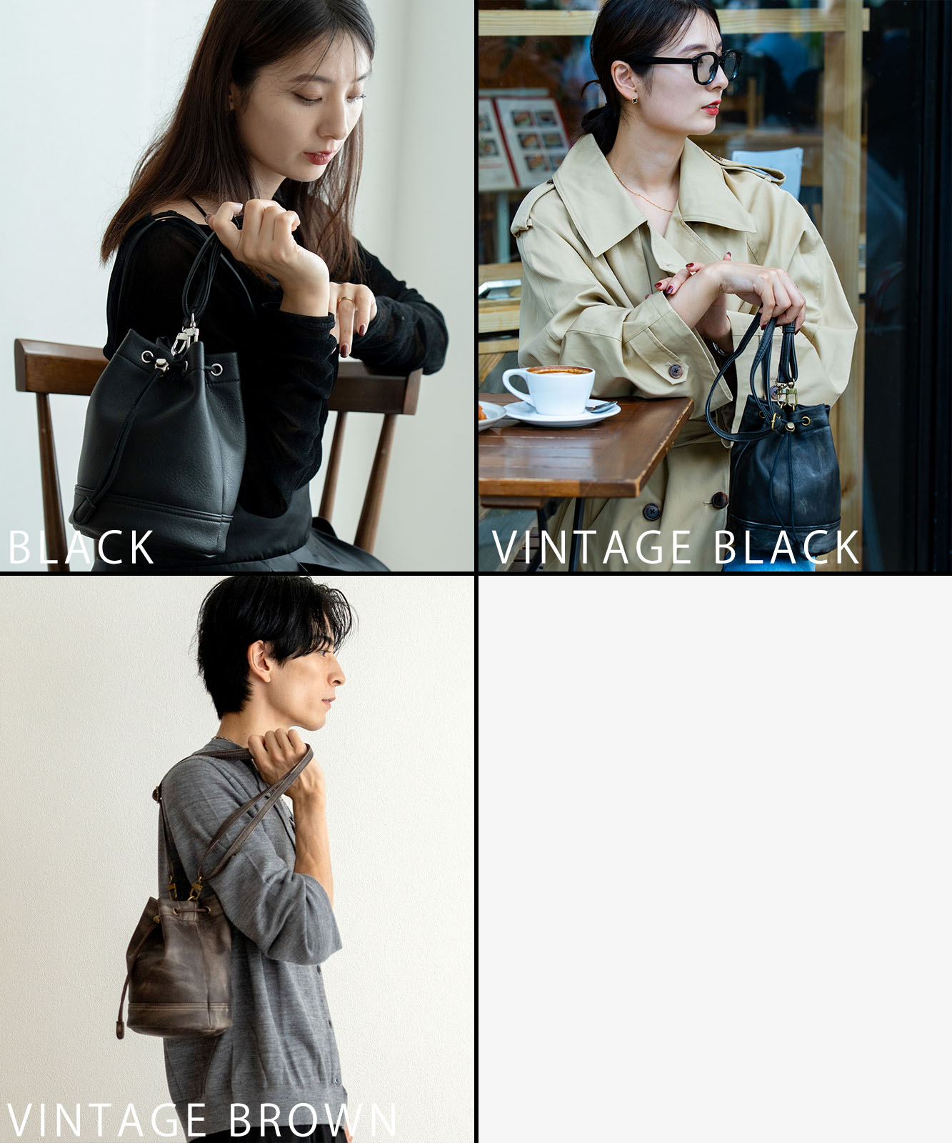 DEVICE ヴィンテージデザイン 巾着 ショルダーバッグ