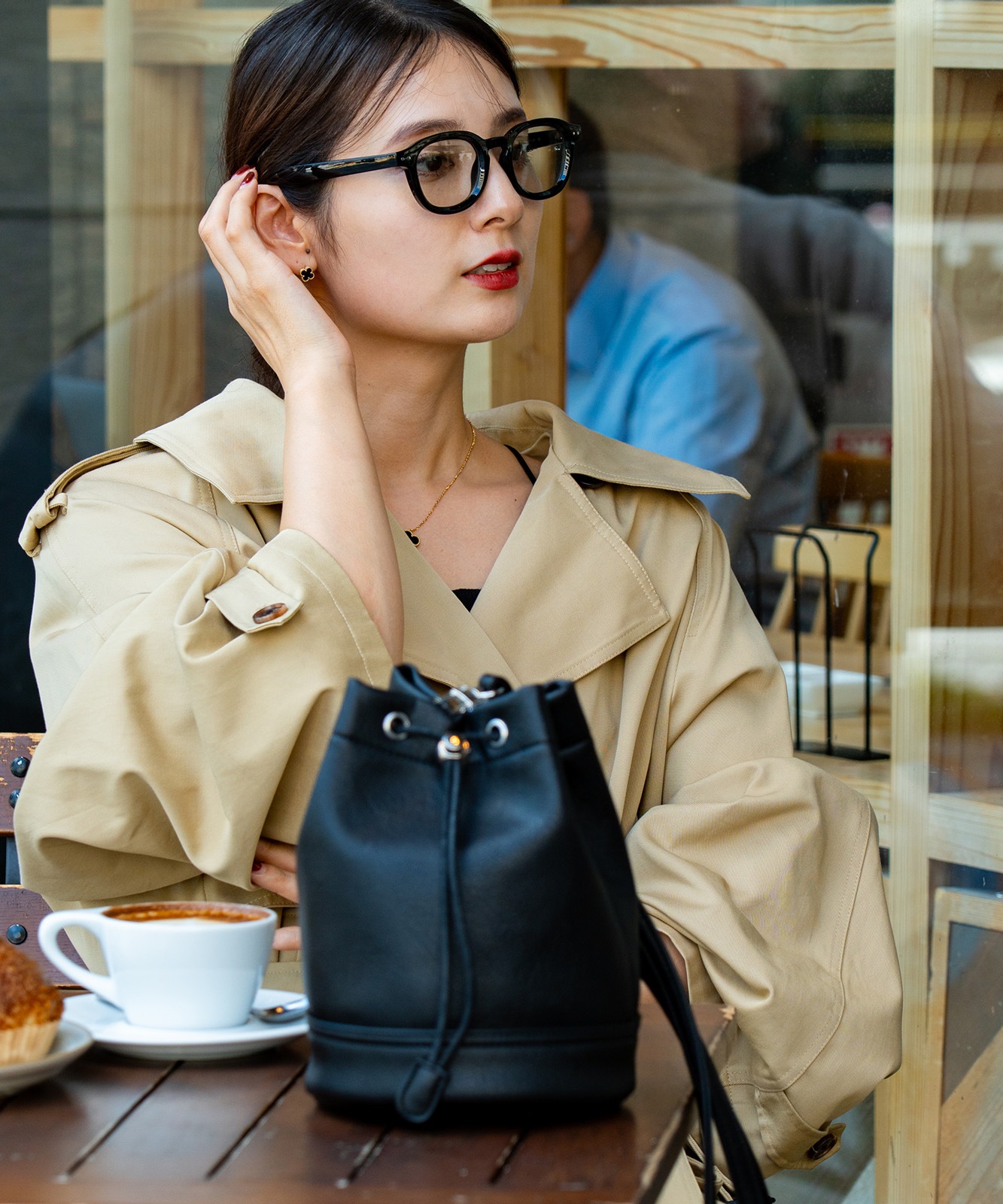 DEVICE ヴィンテージデザイン 巾着 ショルダーバッグ