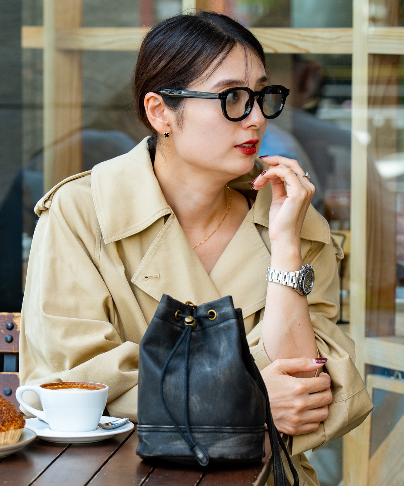 DEVICE ヴィンテージデザイン 巾着 ショルダーバッグ