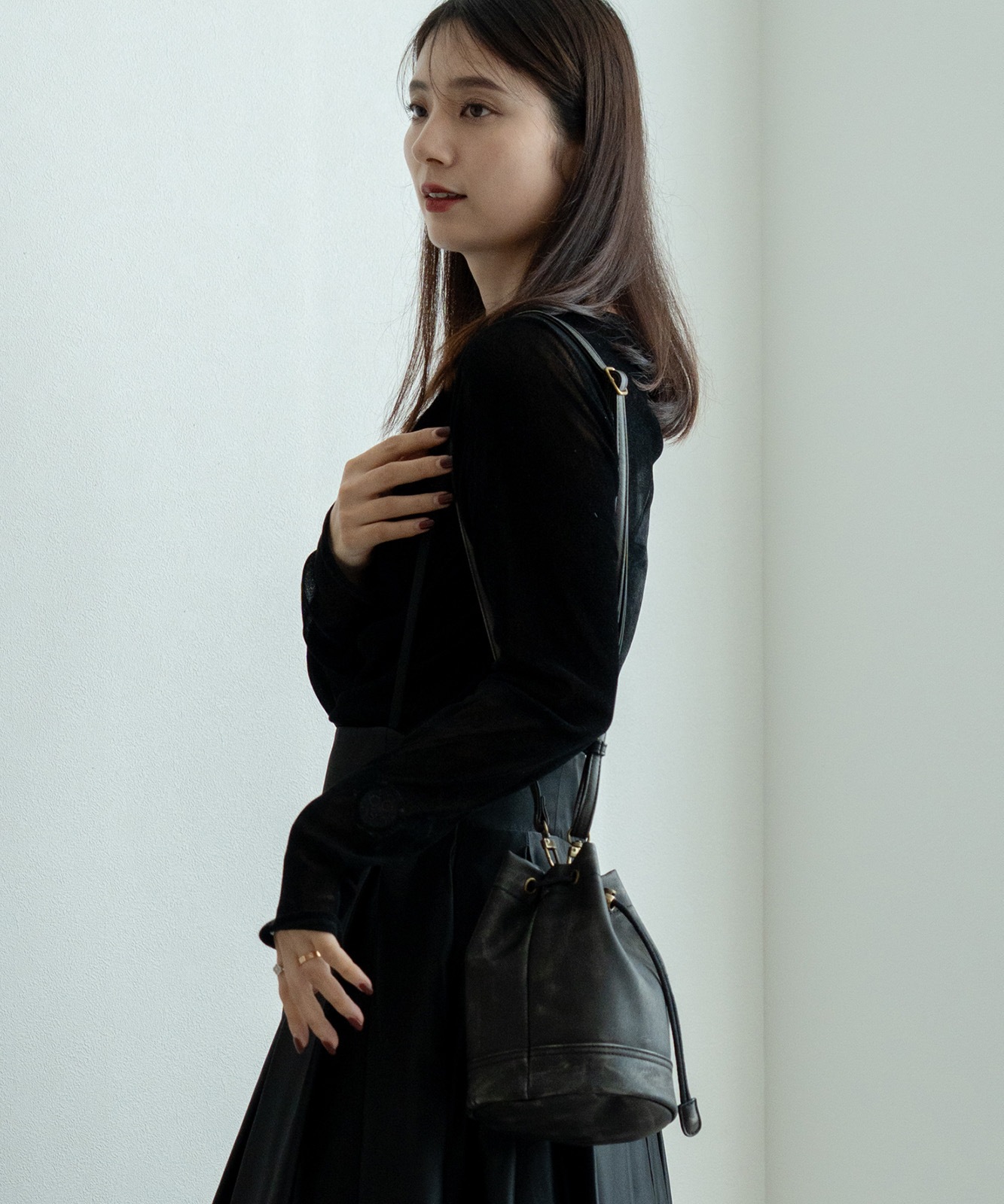 DEVICE ヴィンテージデザイン 巾着 ショルダーバッグ