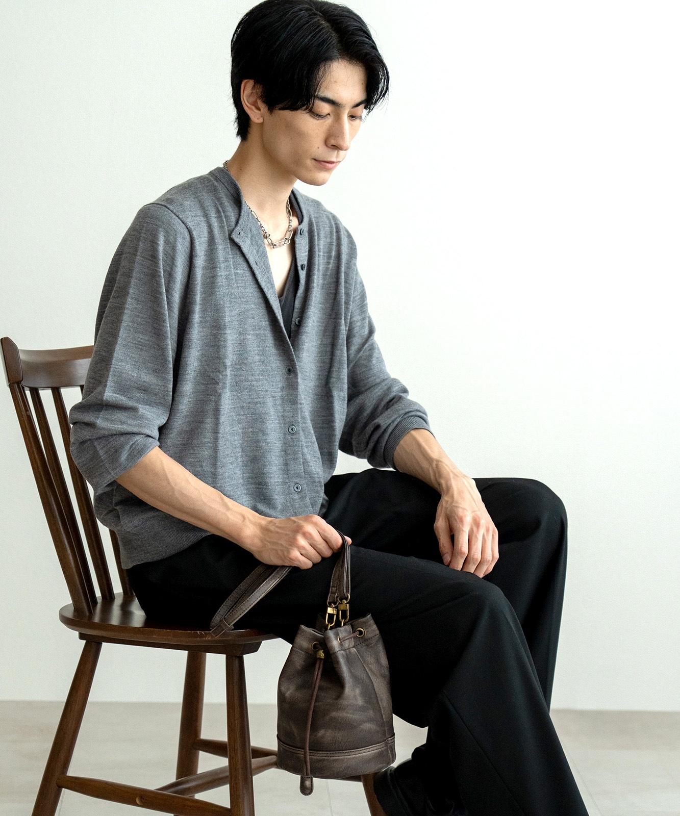 DEVICE ヴィンテージデザイン 巾着 ショルダーバッグ