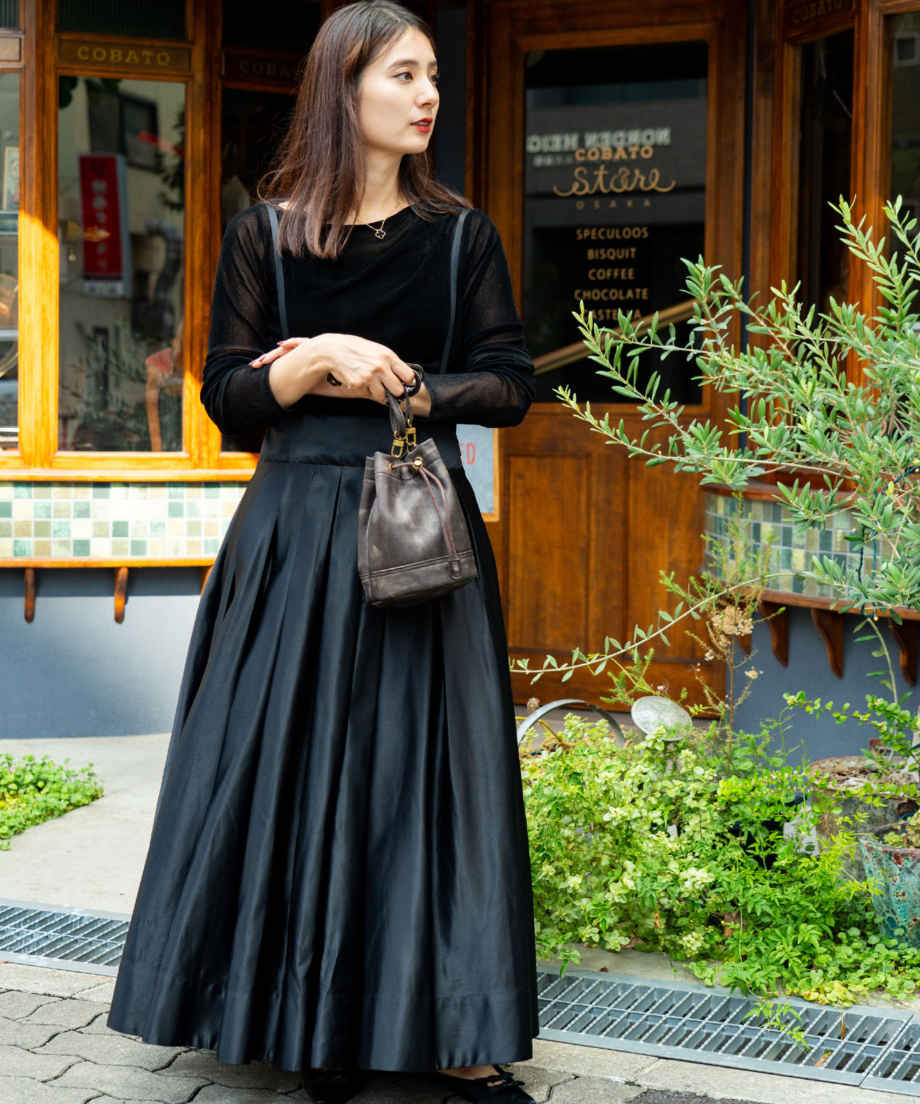 DEVICE ヴィンテージデザイン 巾着 ショルダーバッグ