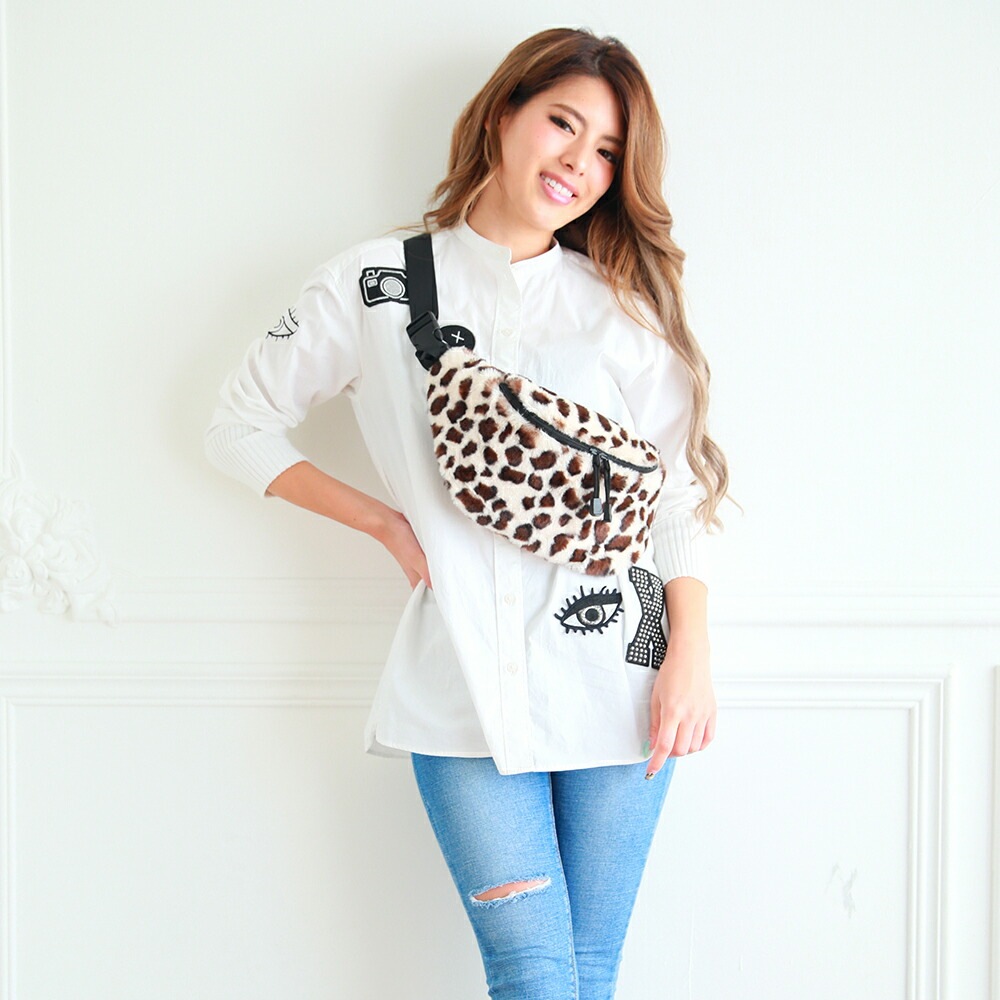 Rename ファー／ボア ウエストバッグ