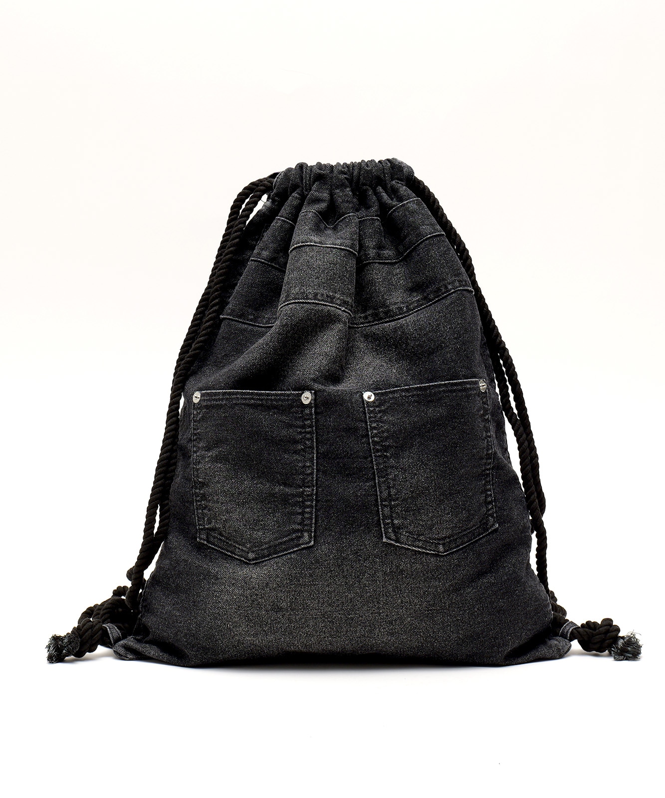 DEVICE 】 ウォッシュデニム ナップサック メンズ レディース ユニ