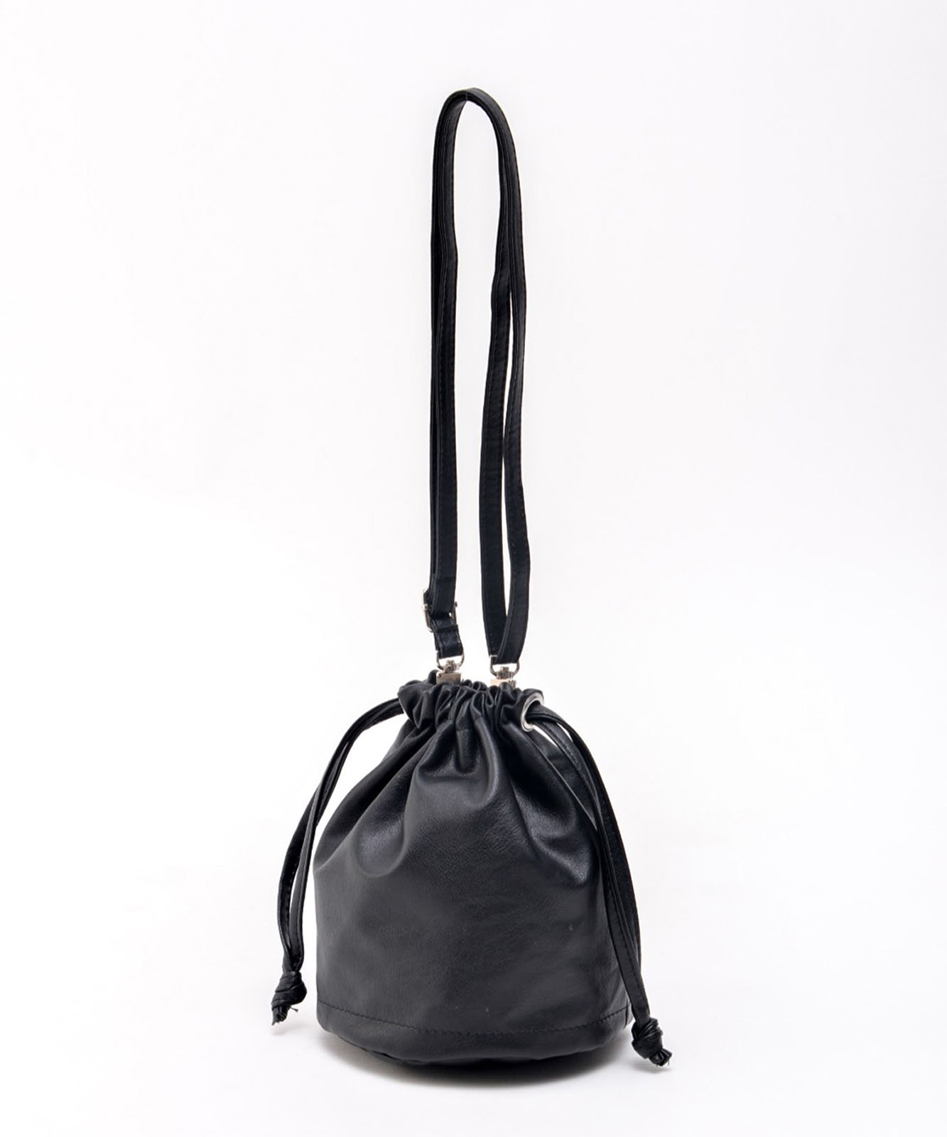 DEVICE × じーたーコラボ ソフトフェイクレザー 巾着ショルダーバッグ