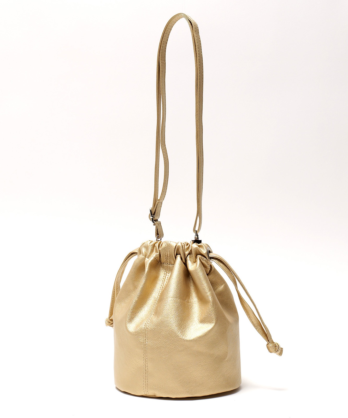 【 DEVICE × じーたーコラボ 】 Rename ソフトフェイクレザー 巾着ショルダーバッグ メンズ レディース RSG20133