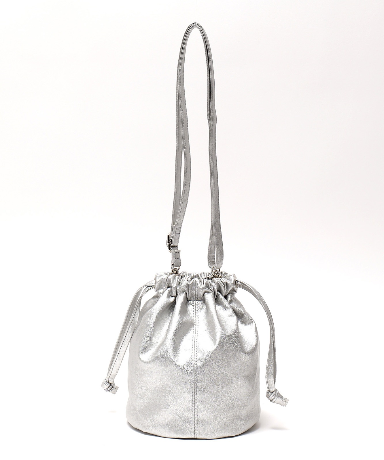 【 DEVICE × じーたーコラボ 】 Rename ソフトフェイクレザー 巾着ショルダーバッグ メンズ レディース RSG20133