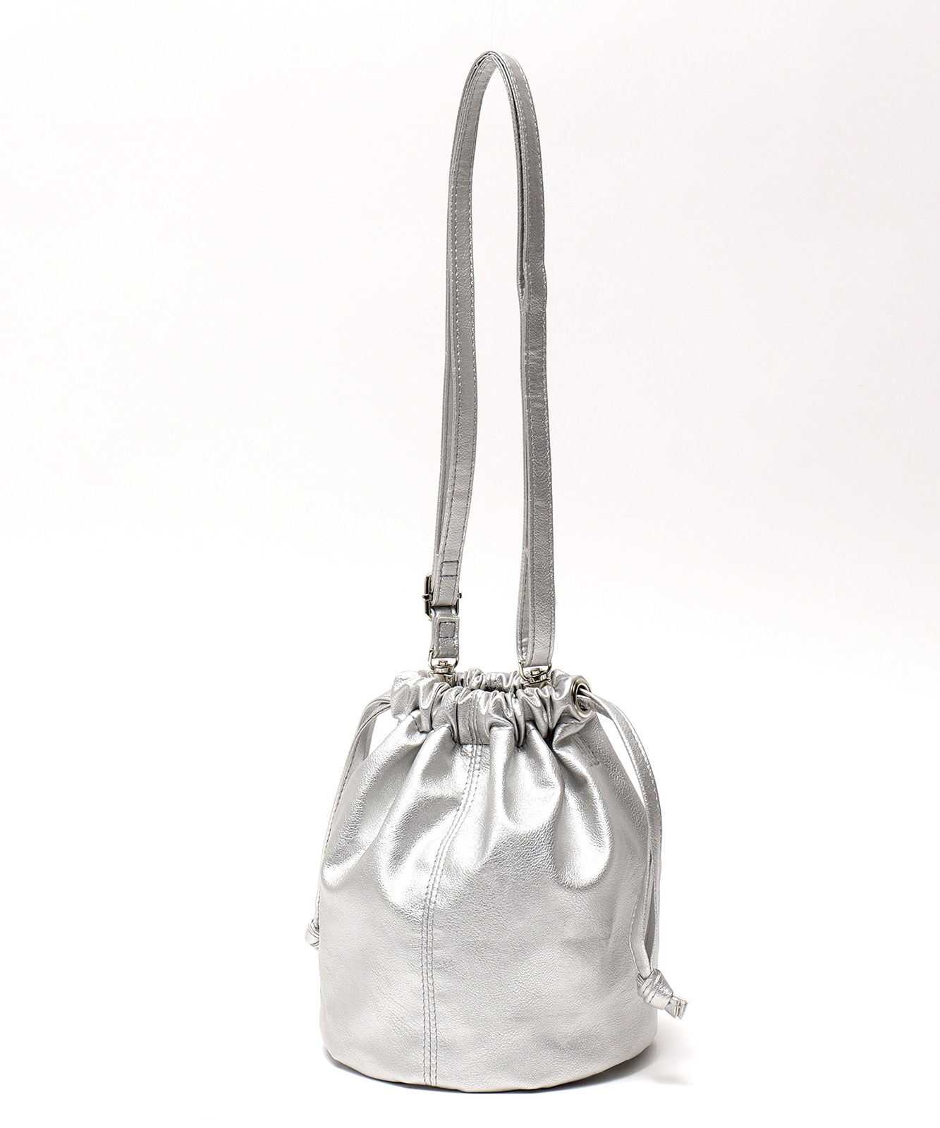 DEVICE × じーたーコラボ ソフトフェイクレザー 巾着ショルダー