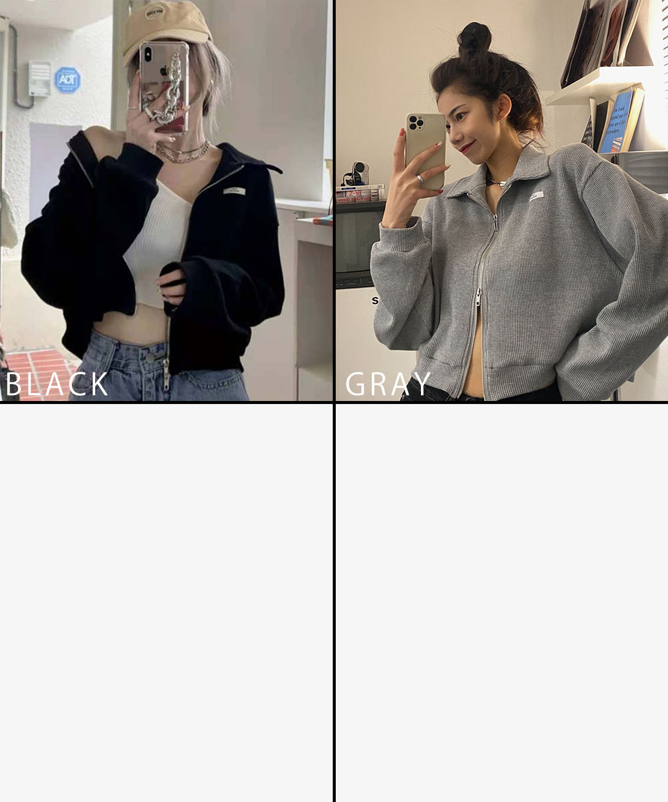 DEVICE select ダブルジップ サーマル 2way ダブルジップ スウェット