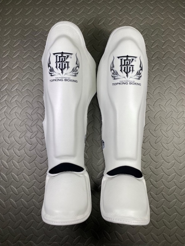 TOP KING レガース シンガード 無地 ホワイト M TOP KING レガース ホワイト TOP KING レガース シンガード 無地