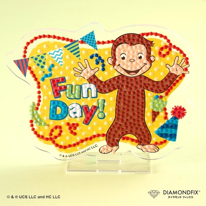 おさるのジョージキーアクリルスタンド「Fun Day!」ダイヤモンド
