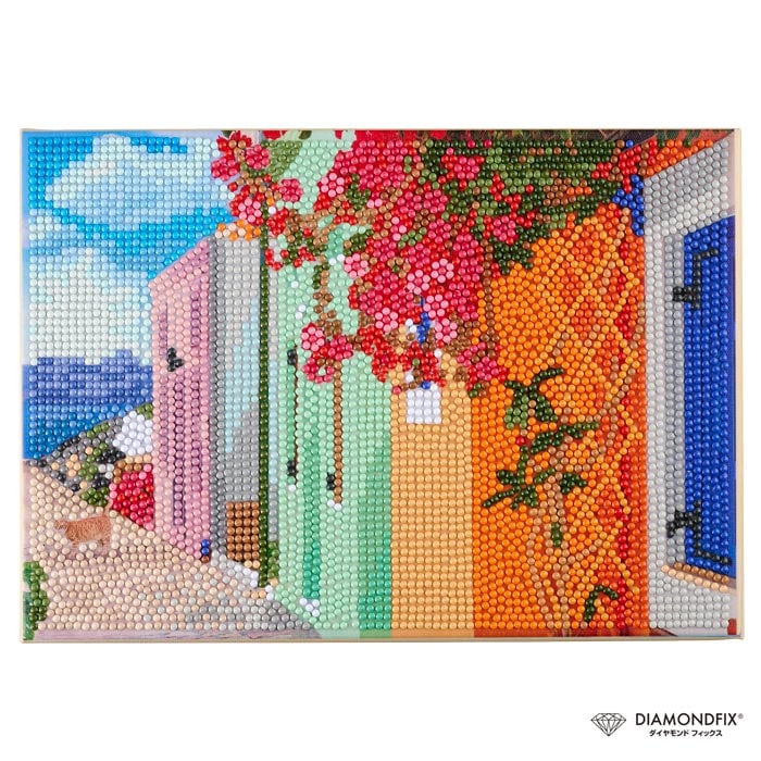 ギリシャ ハルキ島の町」ダイヤモンドフィックス【 DIAMONDFIX