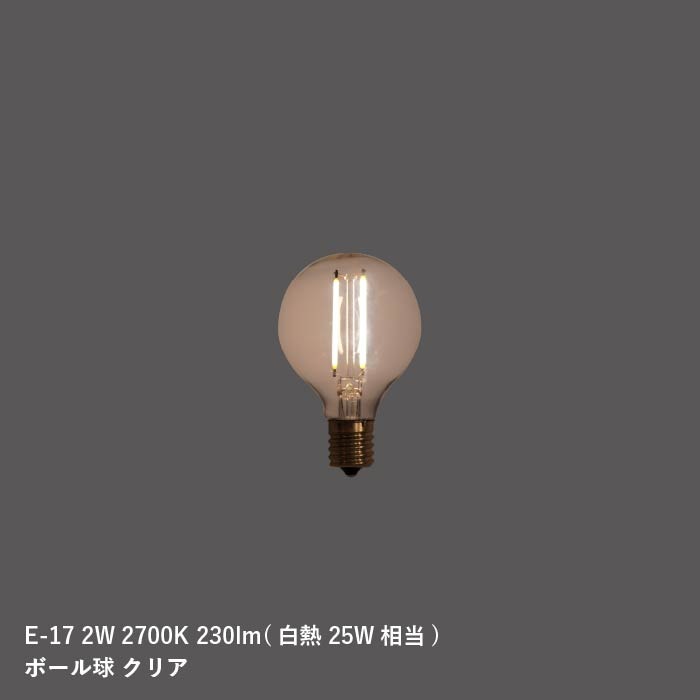 LED電球 E-17 2W（白熱25W相当）ボール球 クリア BL2016ST
