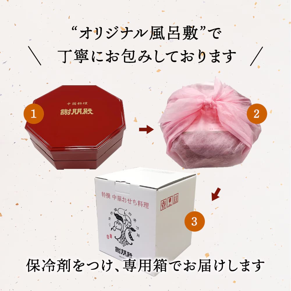 謝朋殿 中華おせち『鮑入り八角』二段重