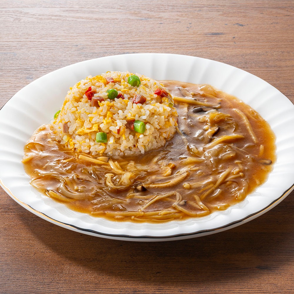「発売記念キャンペーン10%OFF」フカヒレあんかけ炒飯とエビチリ・酢豚セット★7,800円⇒7,020円